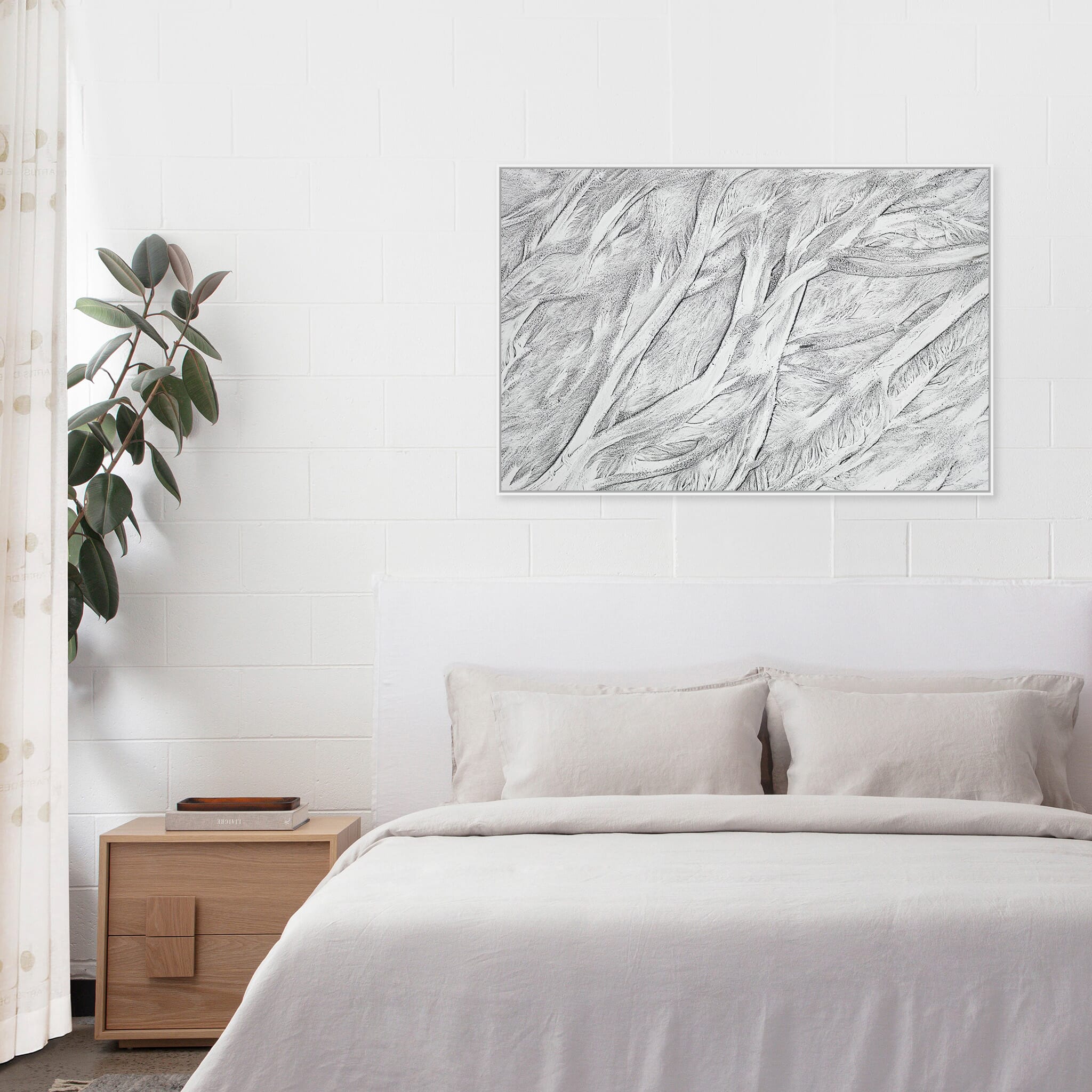 Modern Interior design featuring photography prints by Jan Erik Waider
