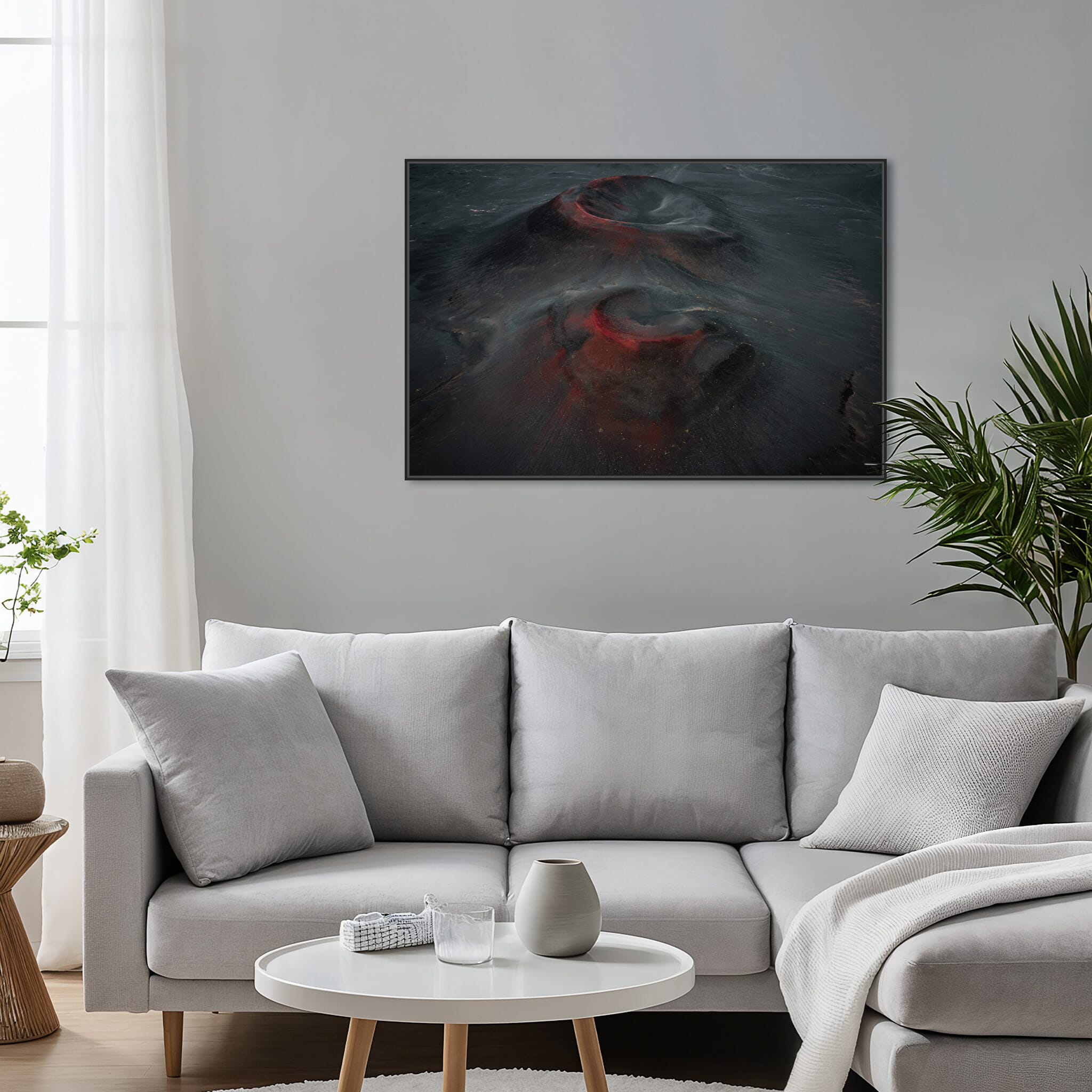 Modern room with framed landscape photography by Jan Erik Waider