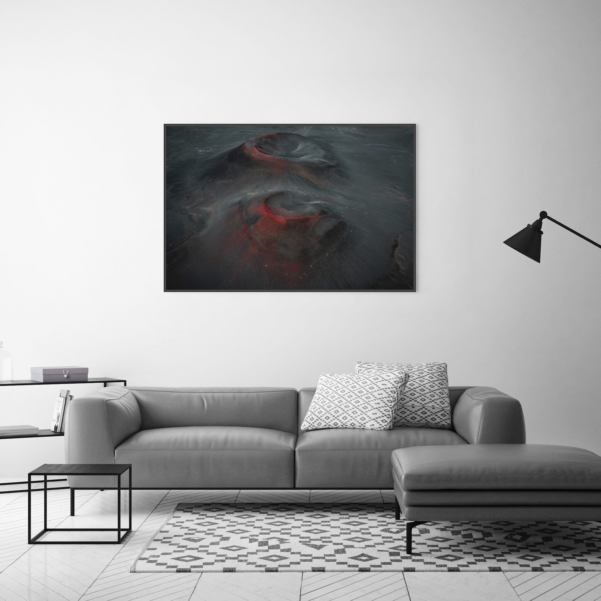 Modern Interior design featuring photography prints by Jan Erik Waider