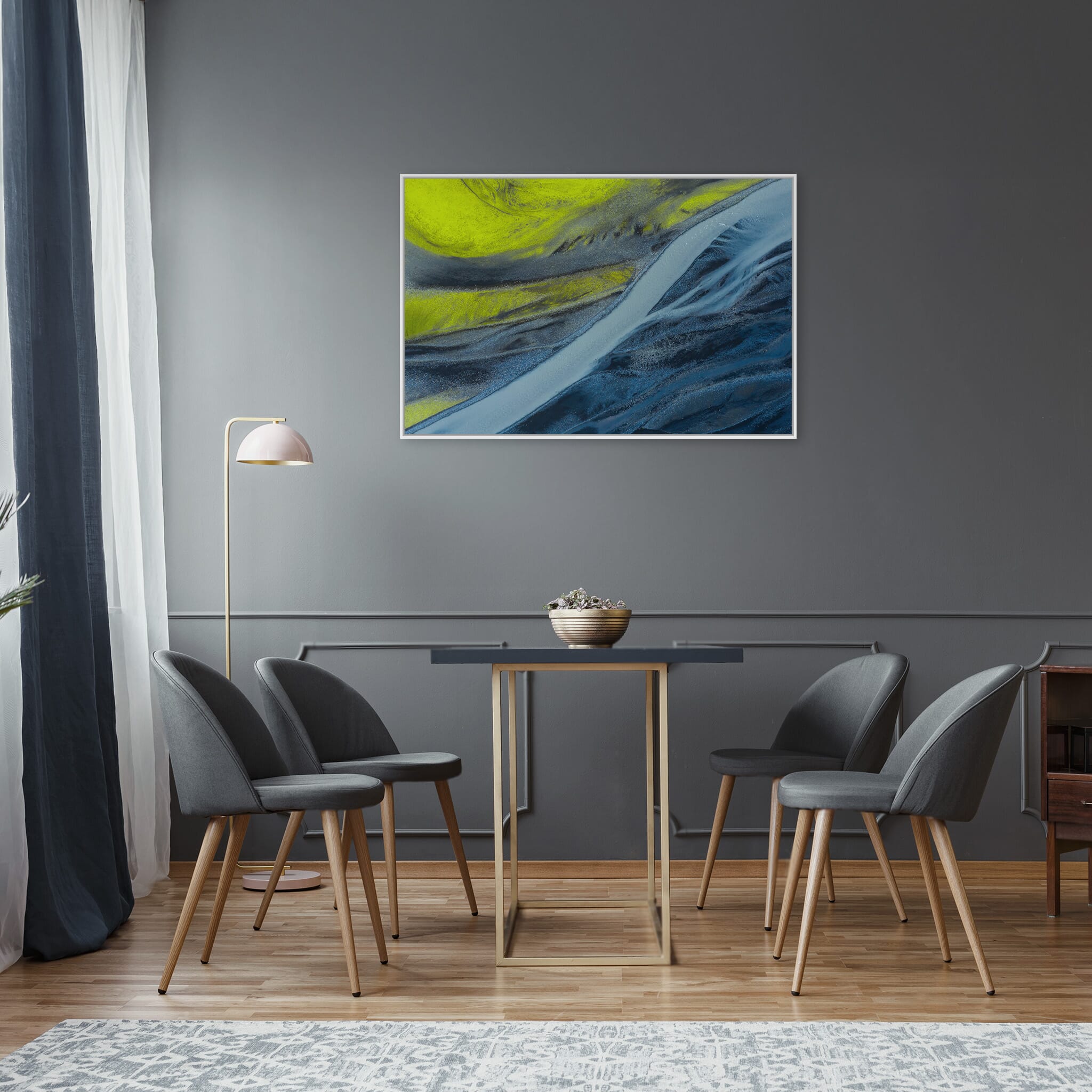 Interior design featuring photography prints by Jan Erik Waider