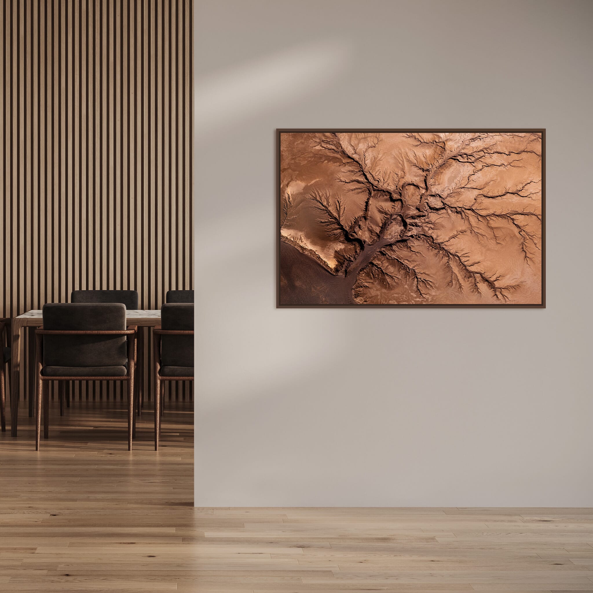Interior design featuring photography prints by Jan Erik Waider