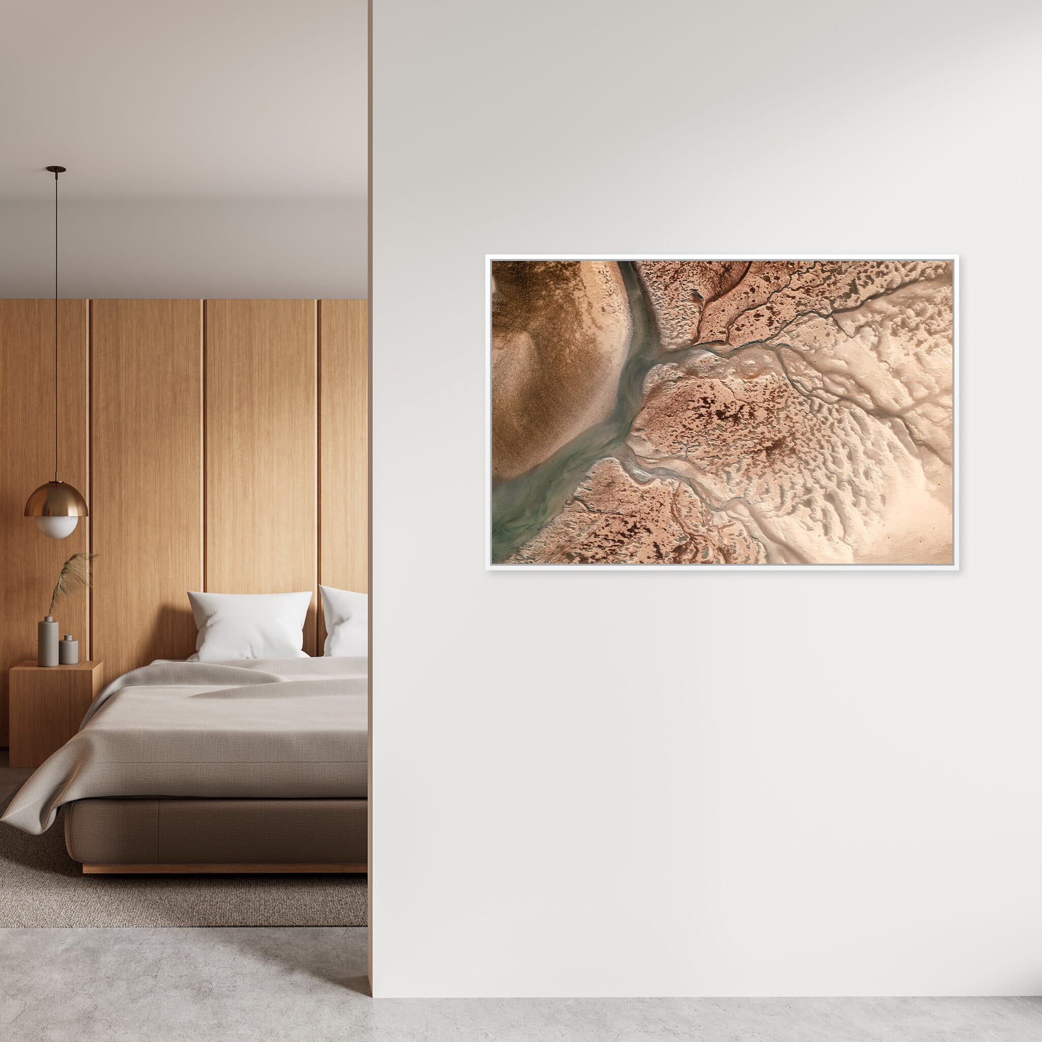 Interior design featuring photography prints by Jan Erik Waider