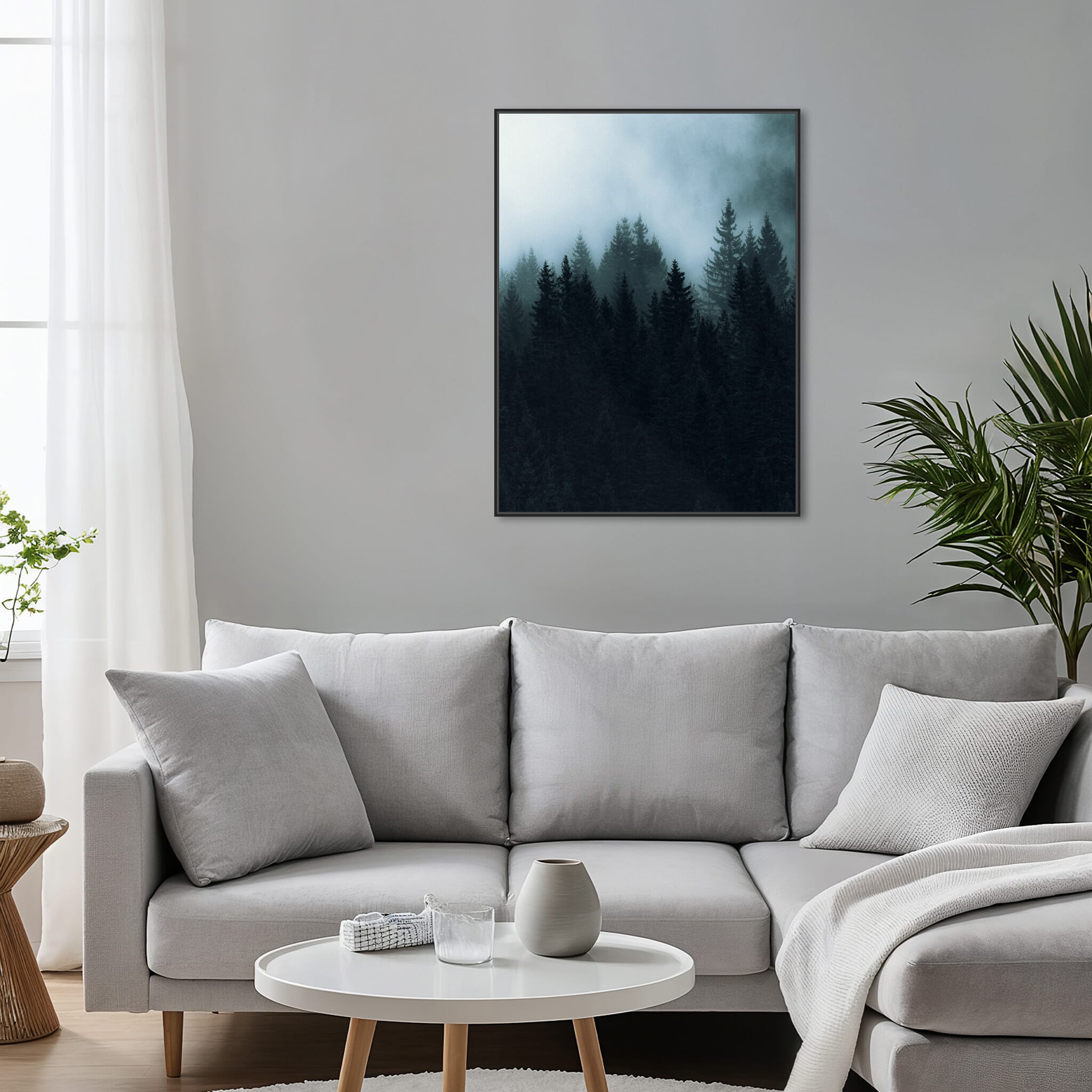 Modern room with framed landscape photography by Jan Erik Waider