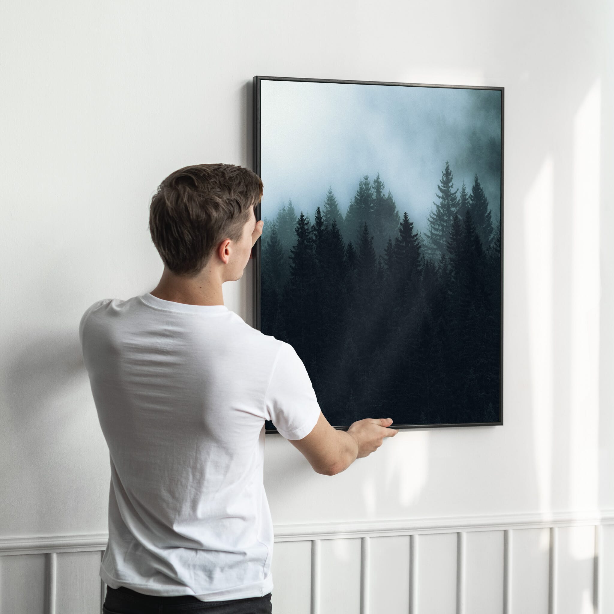 Interior design featuring photography prints by Jan Erik Waider