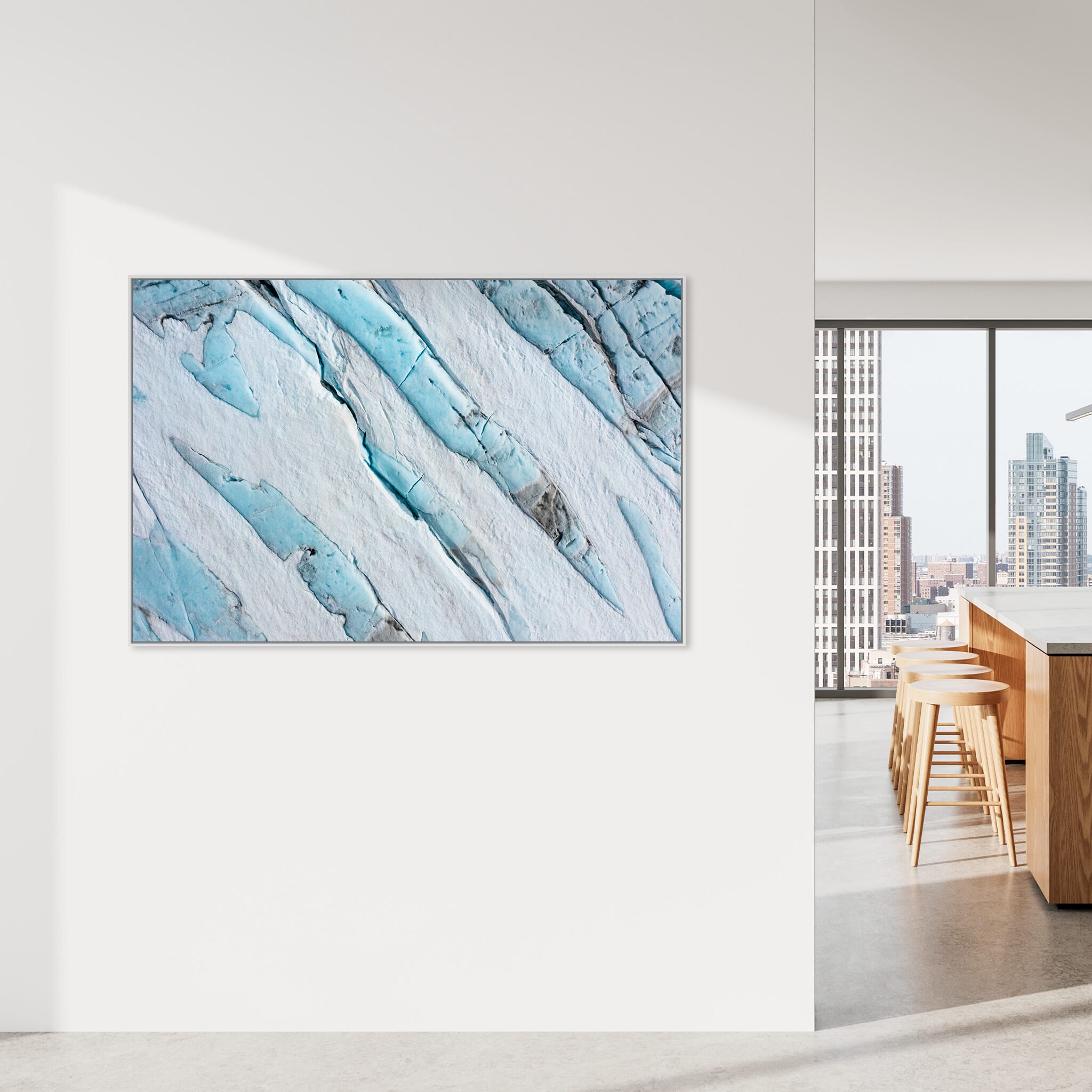 Interior design featuring photography prints by Jan Erik Waider