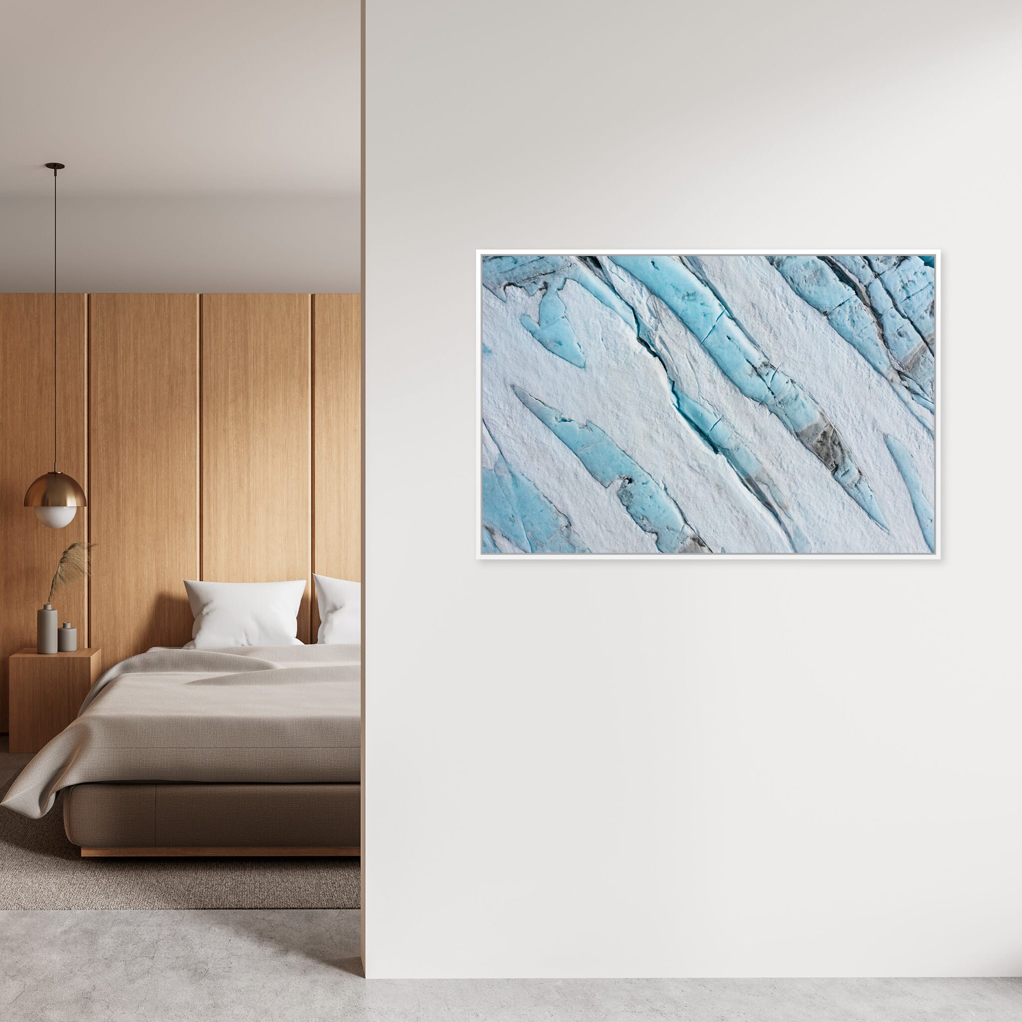 Modern Interior design featuring photography prints by Jan Erik Waider