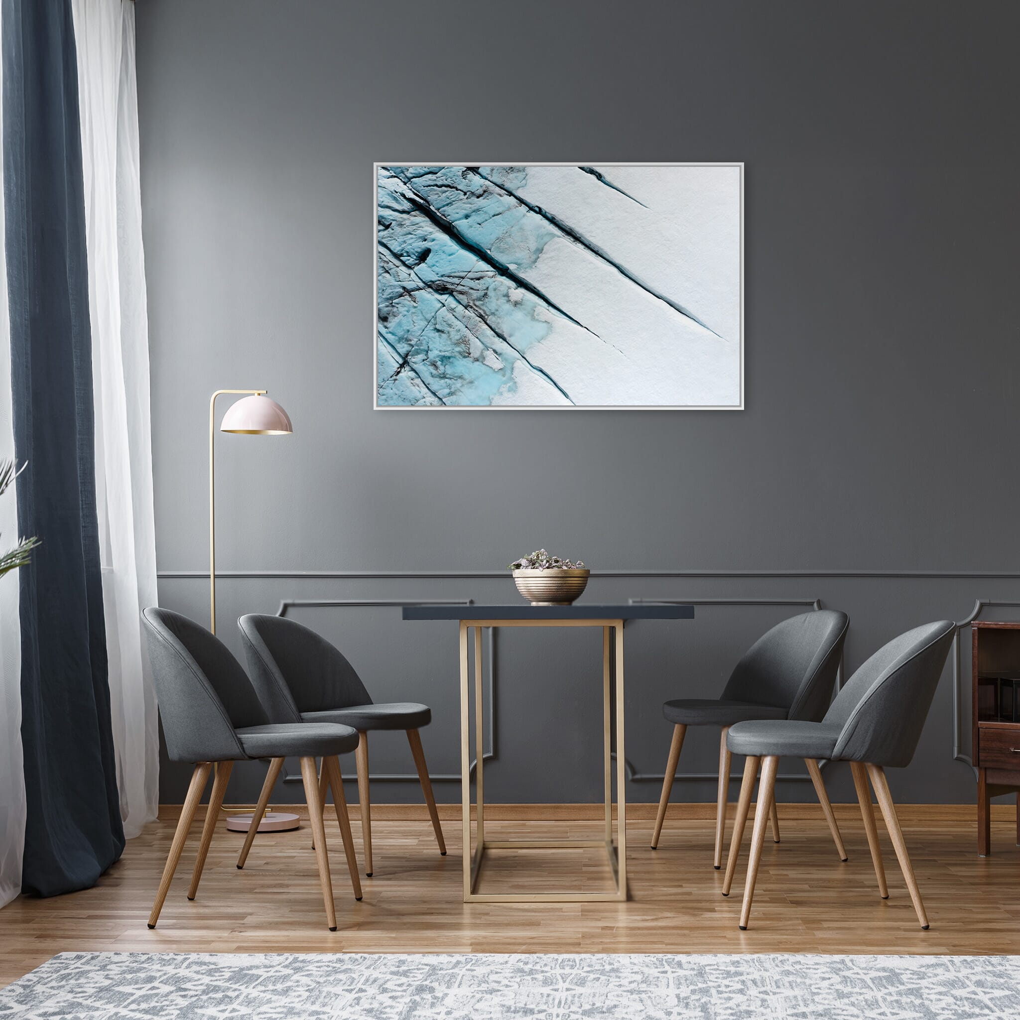 Interior design featuring photography prints by Jan Erik Waider