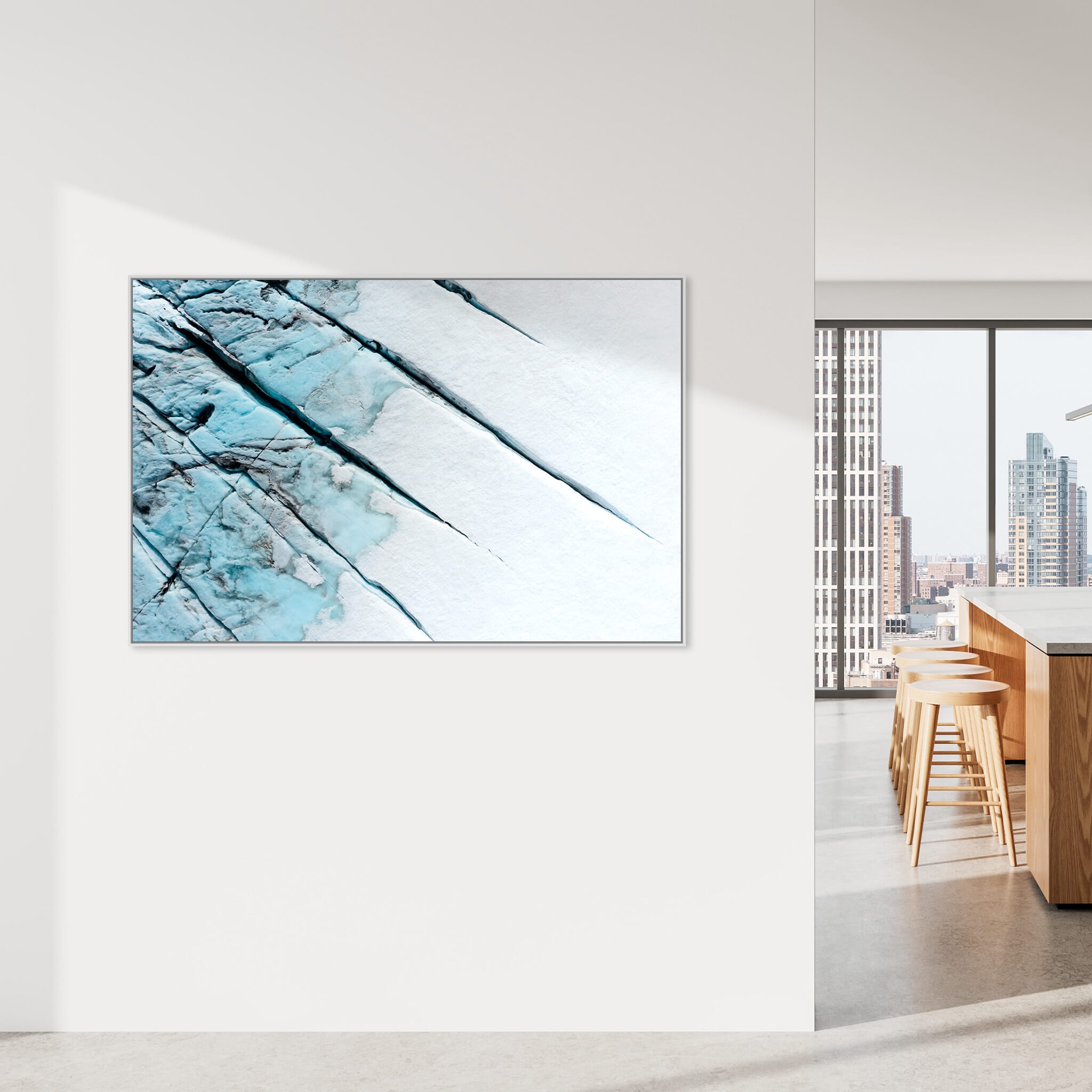 Modern Interior design featuring photography prints by Jan Erik Waider