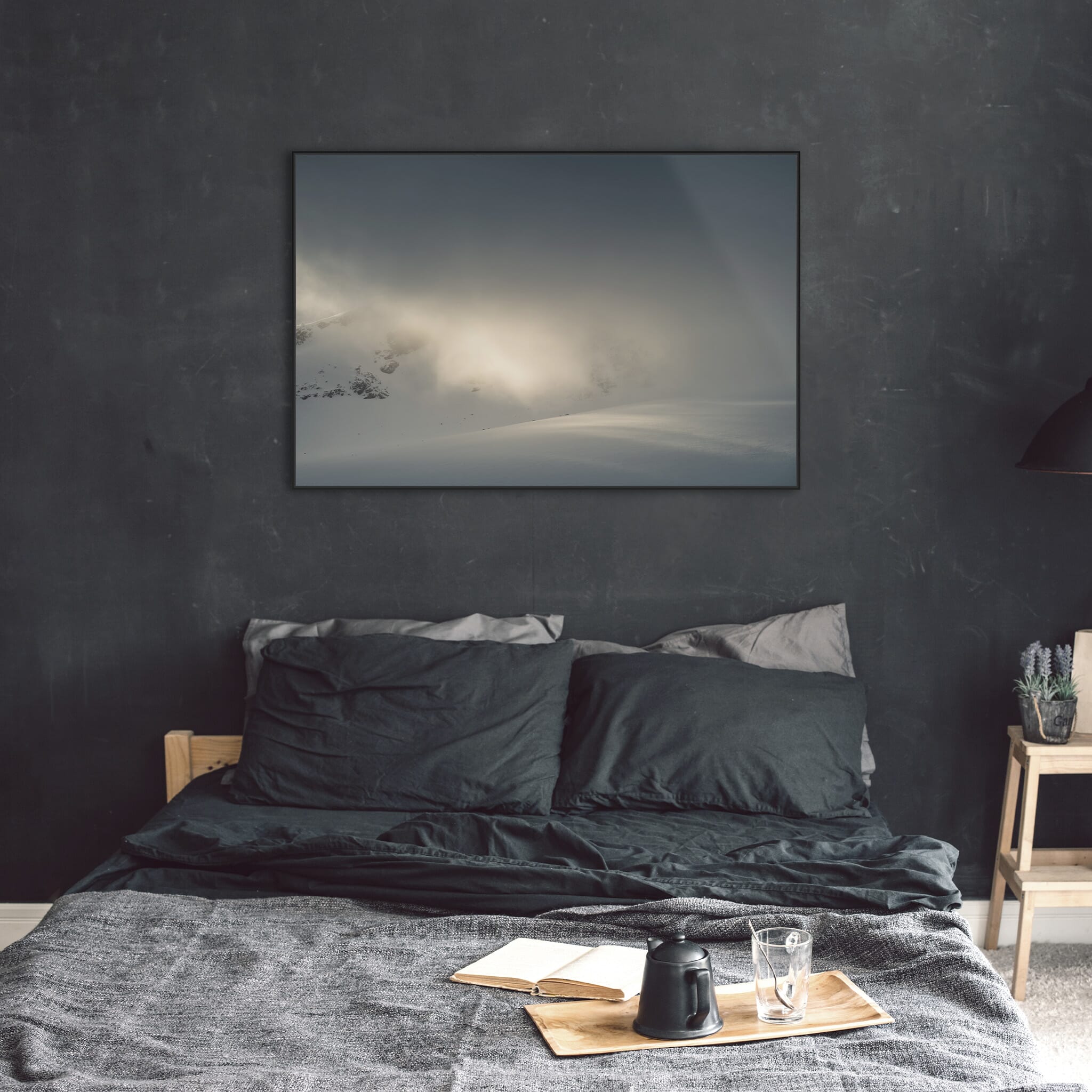 Modern Interior design featuring photography prints by Jan Erik Waider