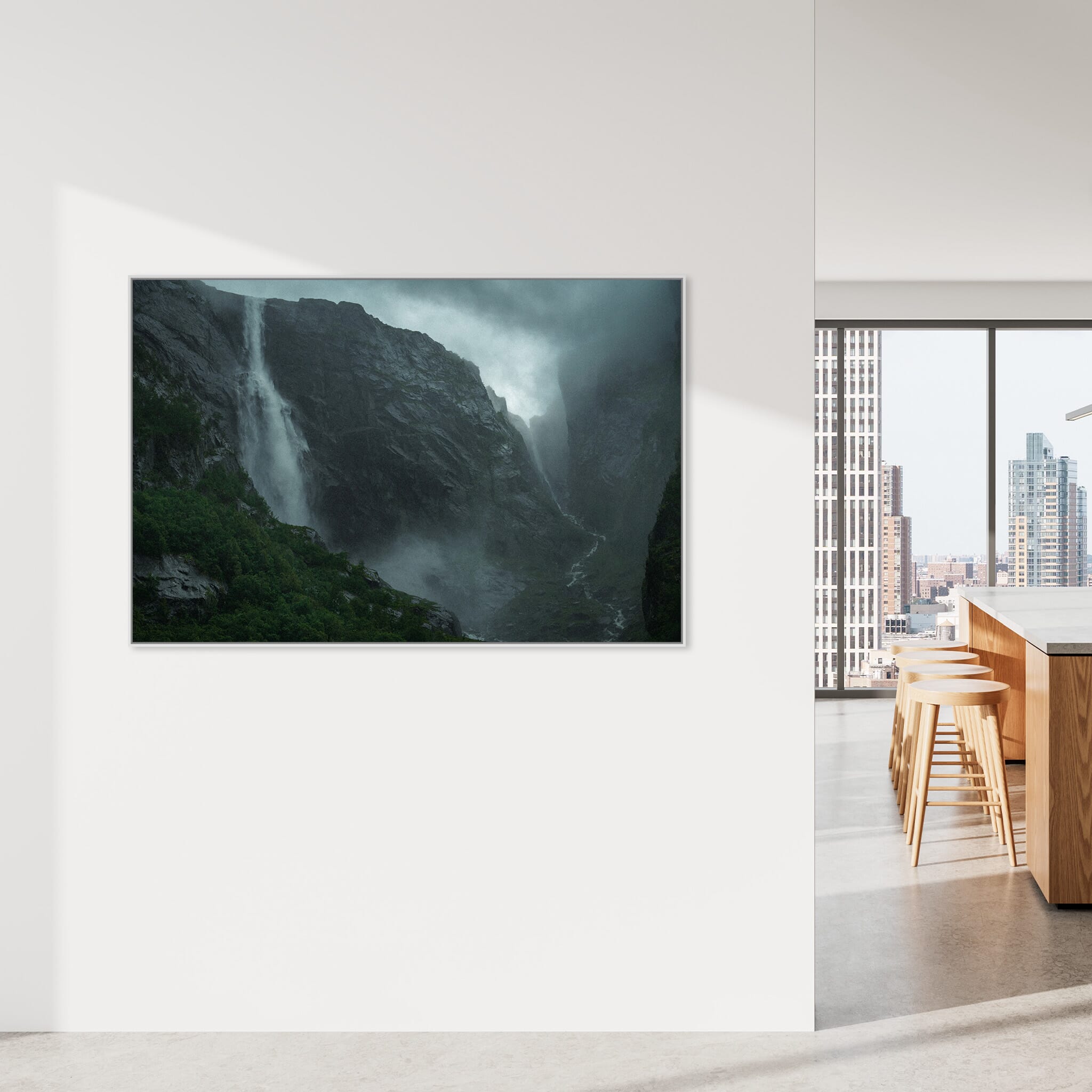 Interior design featuring photography prints by Jan Erik Waider