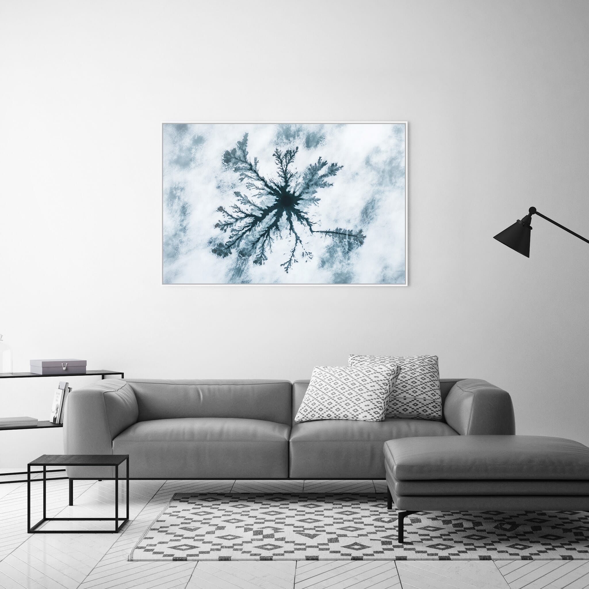 Interior design featuring photography prints by Jan Erik Waider