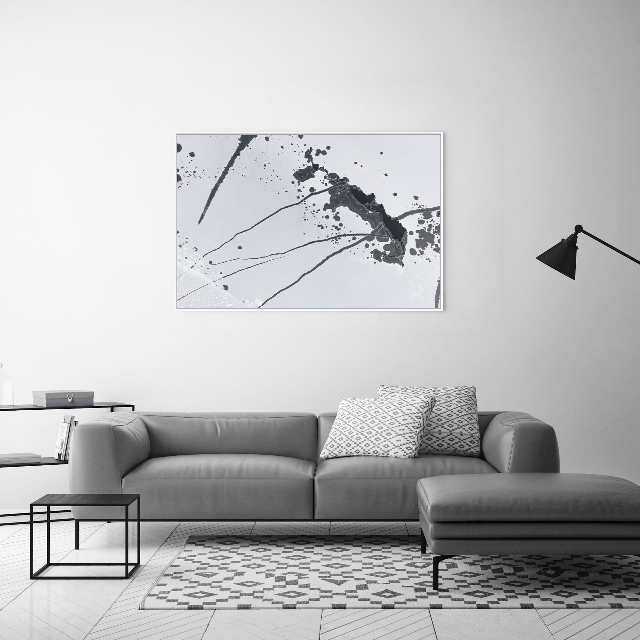 Modern room with framed landscape photography by Jan Erik Waider