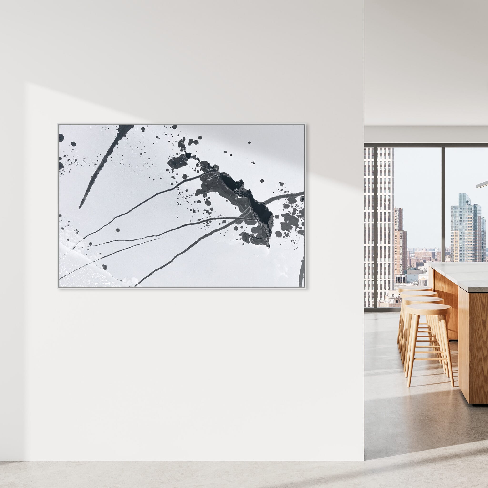 Interior design featuring photography prints by Jan Erik Waider