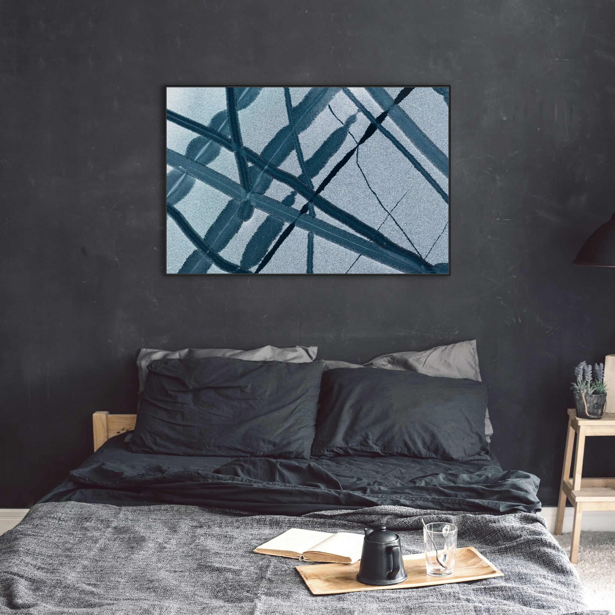 Modern room with framed landscape photography by Jan Erik Waider
