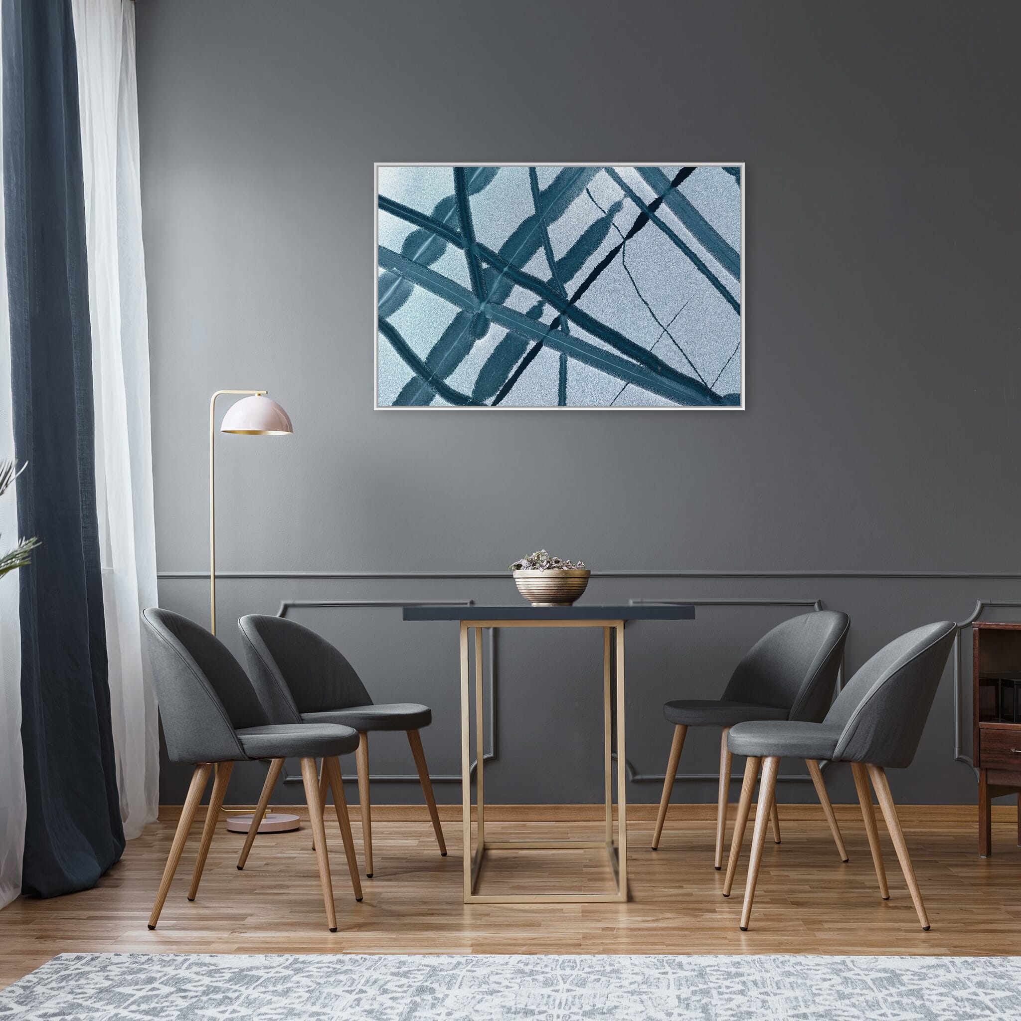 Interior design featuring photography prints by Jan Erik Waider