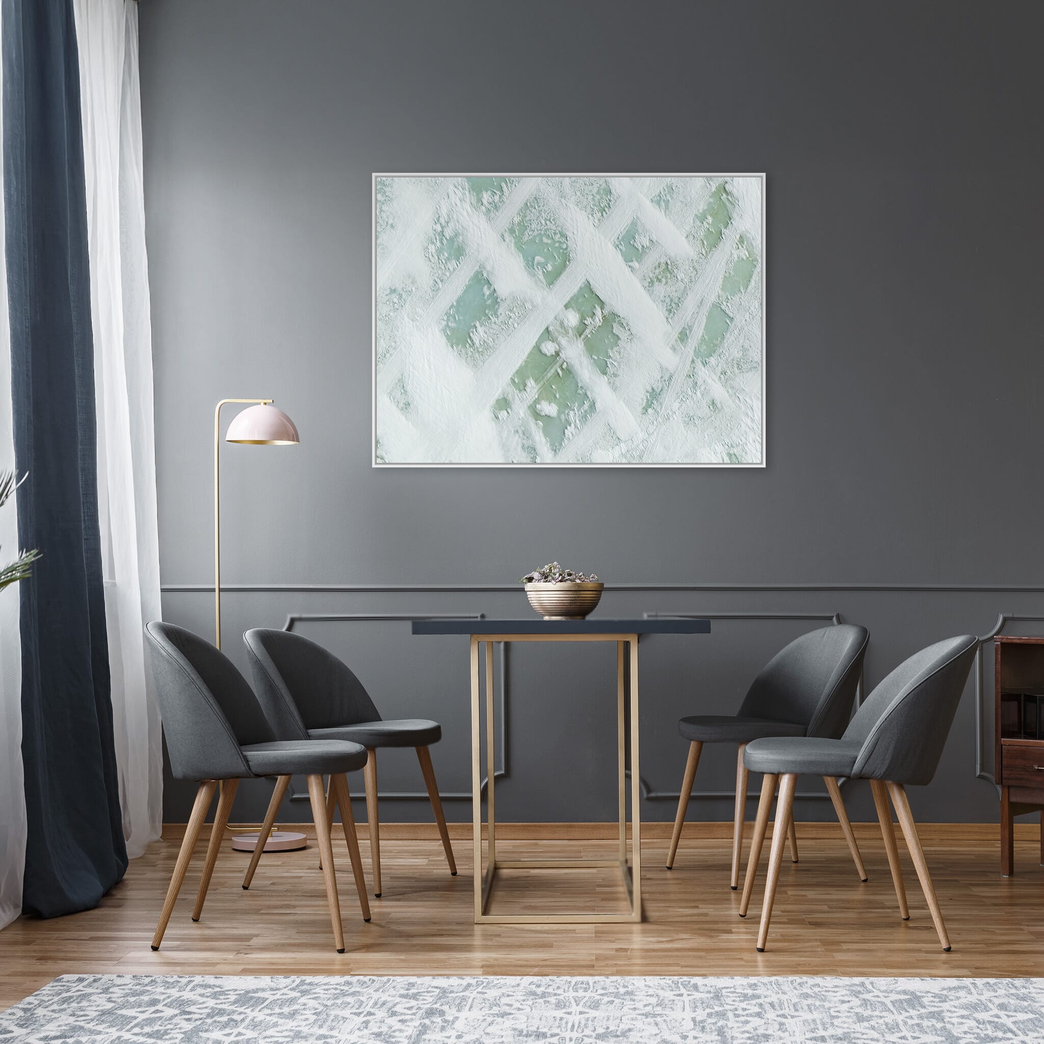 Interior design featuring photography prints by Jan Erik Waider