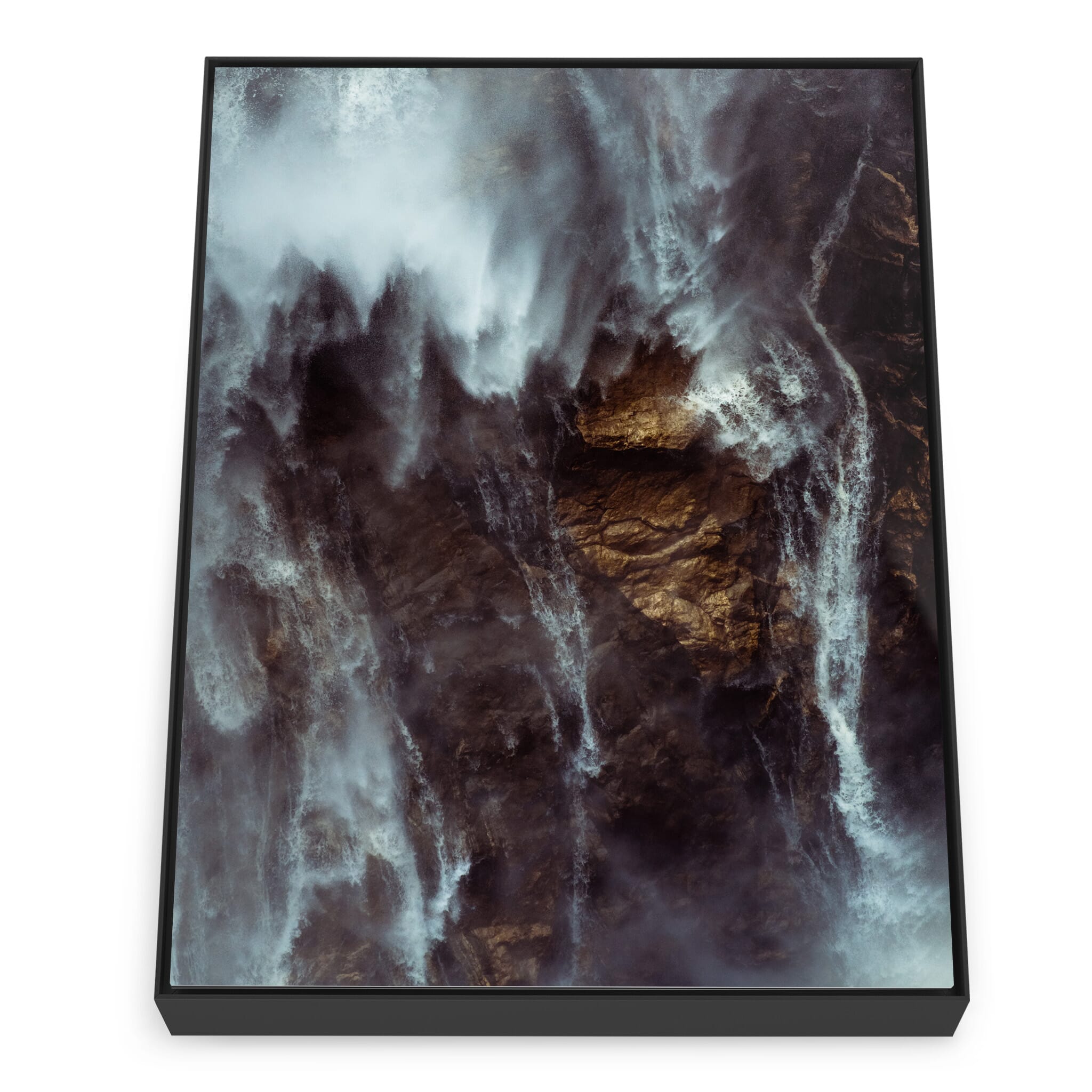 Framed photo print of deep canyon landscape in southern Norway
