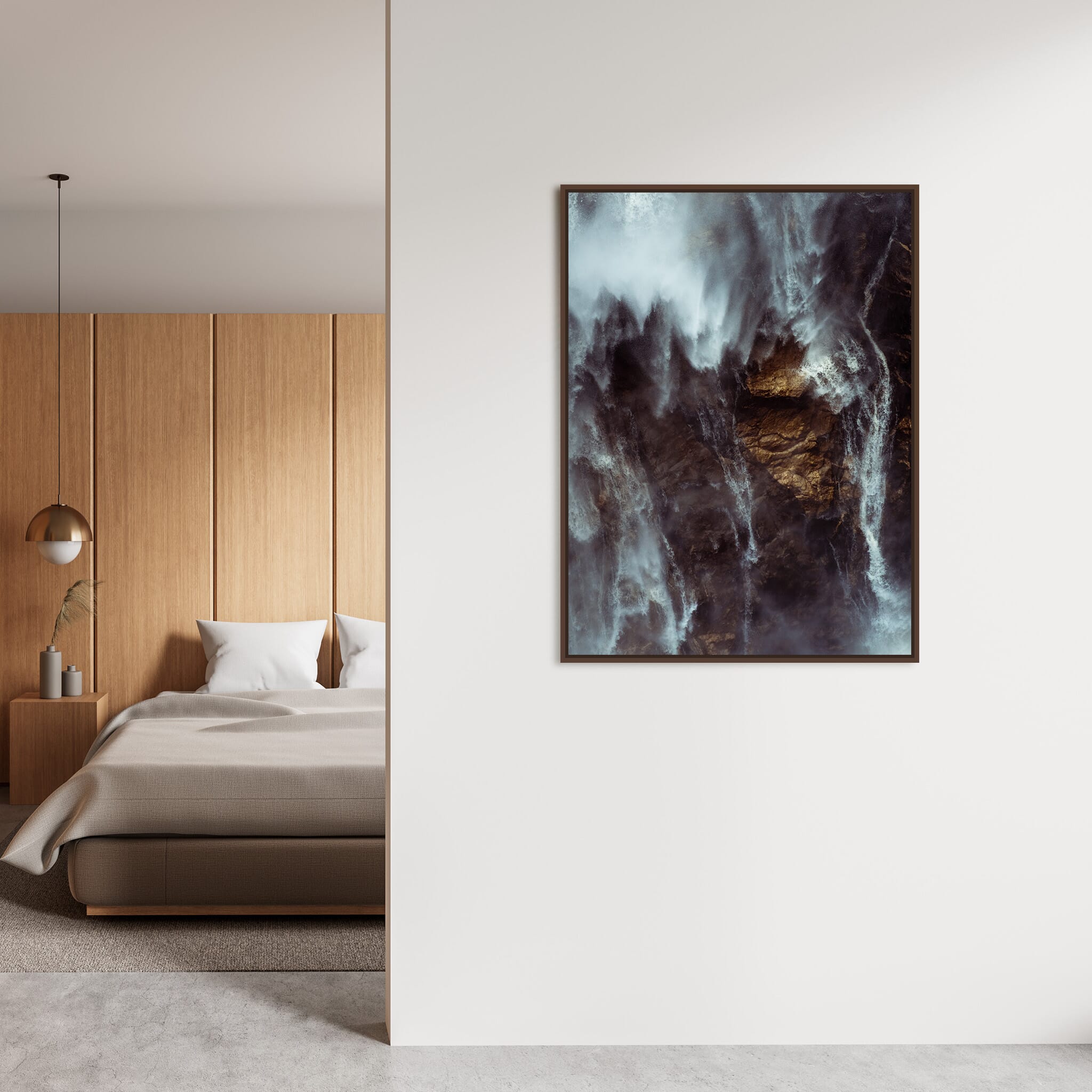 Interior design featuring photography prints by Jan Erik Waider