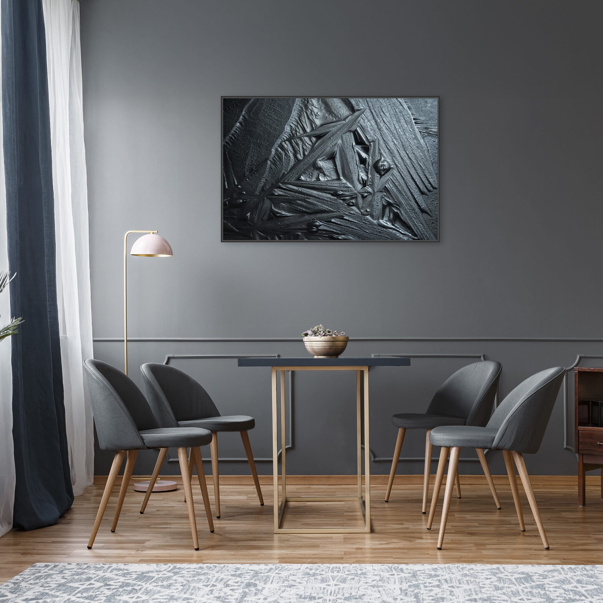 Modern room with framed landscape photography by Jan Erik Waider