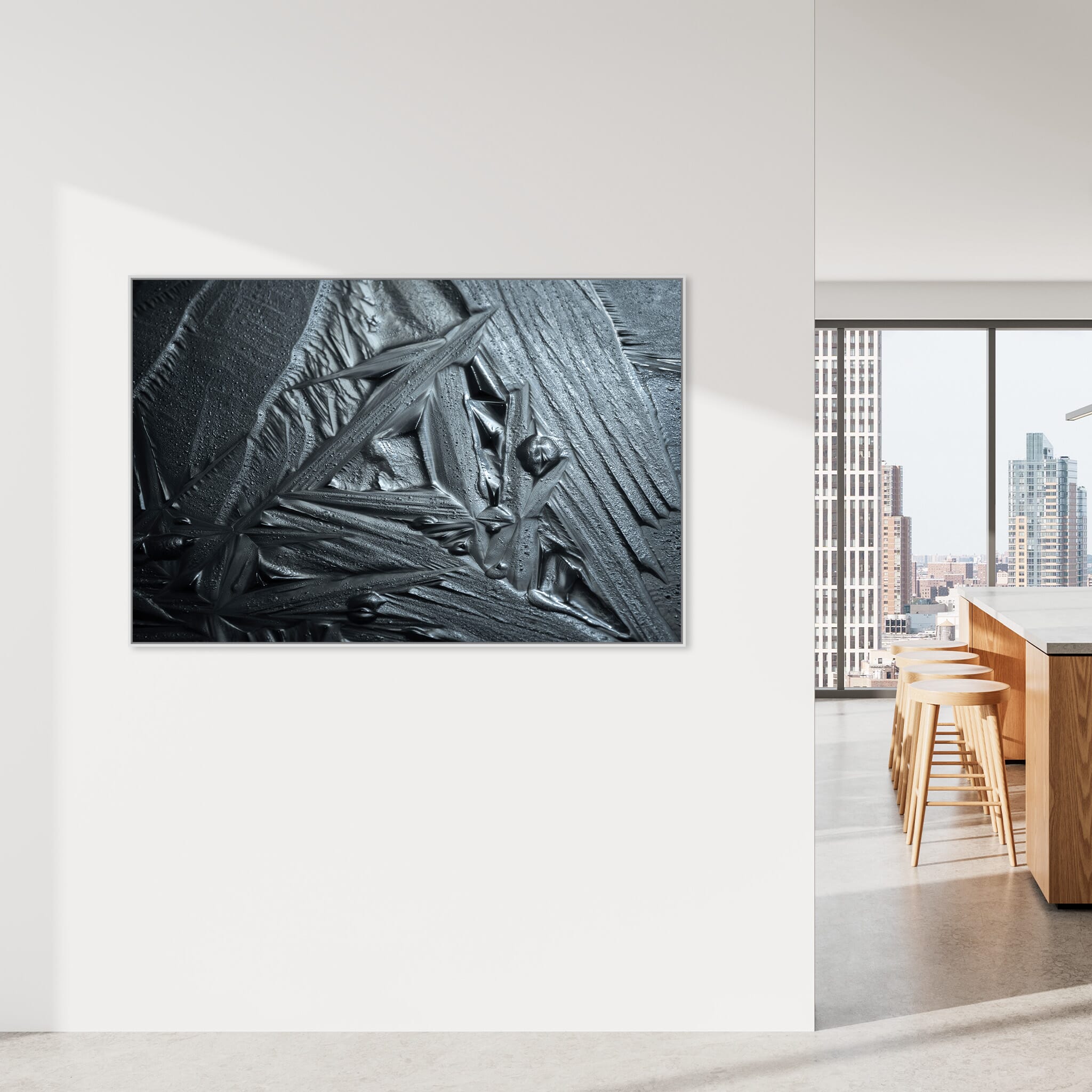 Modern Interior design featuring photography prints by Jan Erik Waider