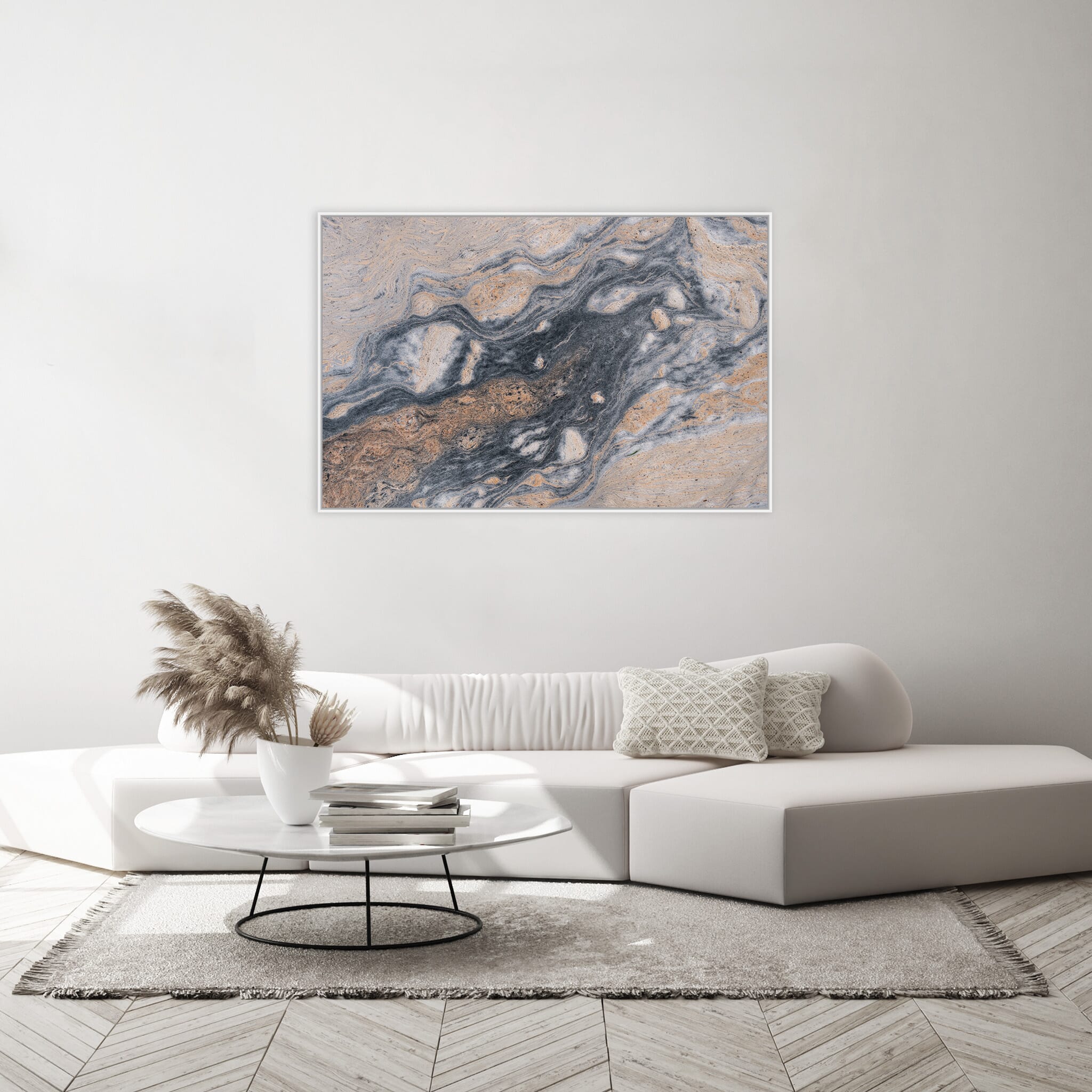 Modern room with framed landscape photography by Jan Erik Waider