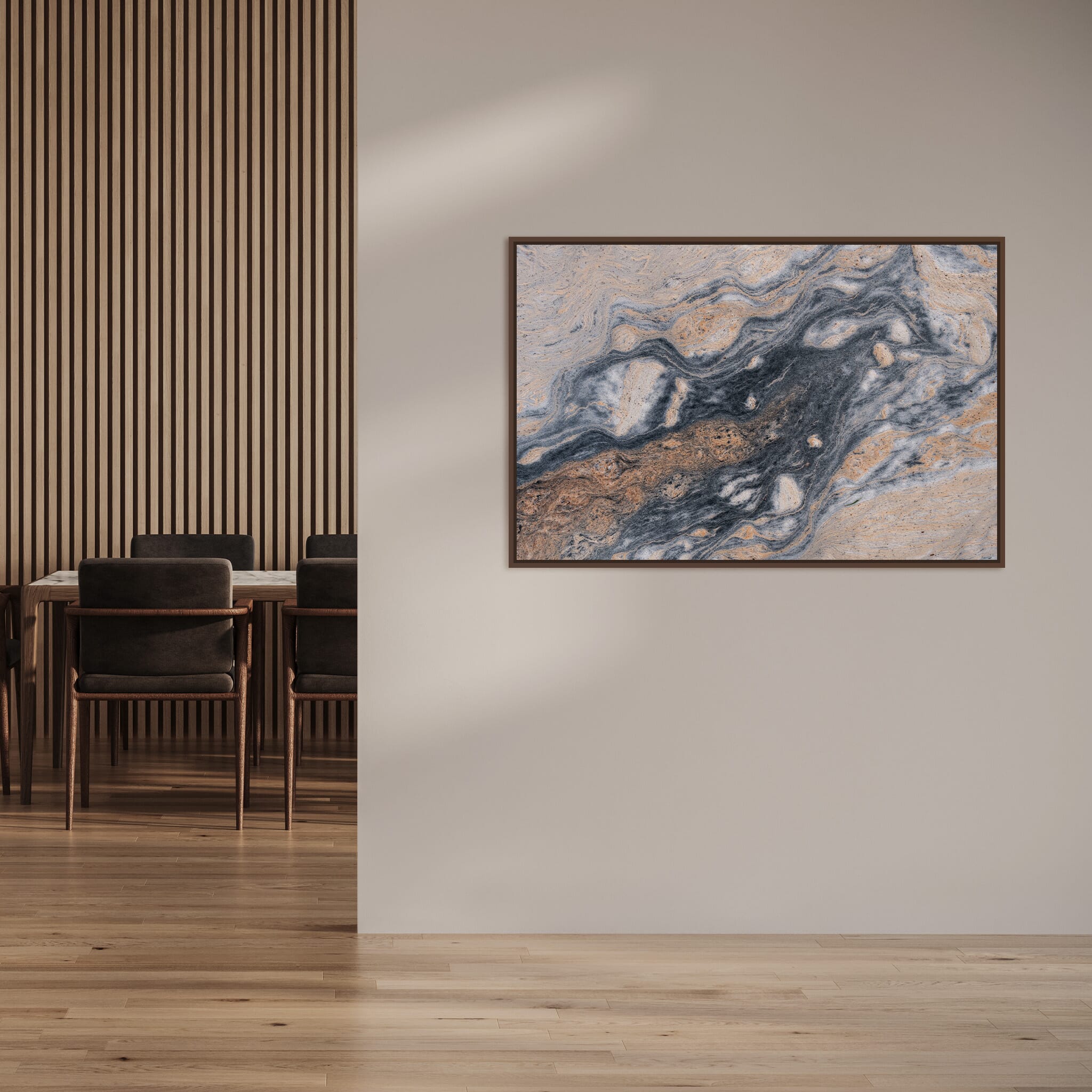 Interior design featuring photography prints by Jan Erik Waider