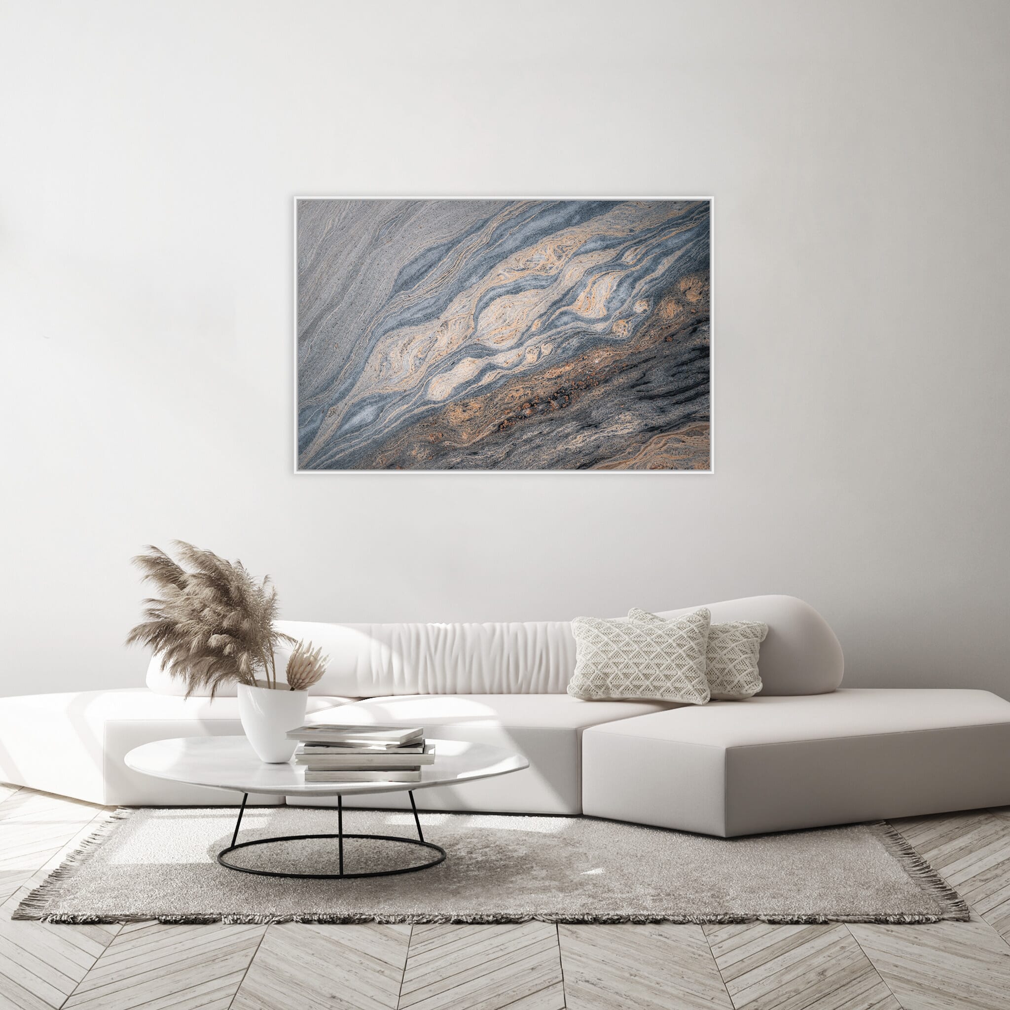Modern room with framed landscape photography by Jan Erik Waider