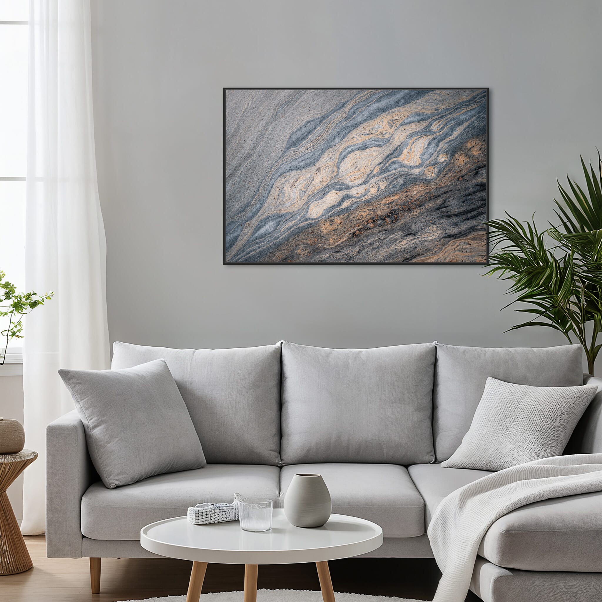 Modern Interior design featuring photography prints by Jan Erik Waider