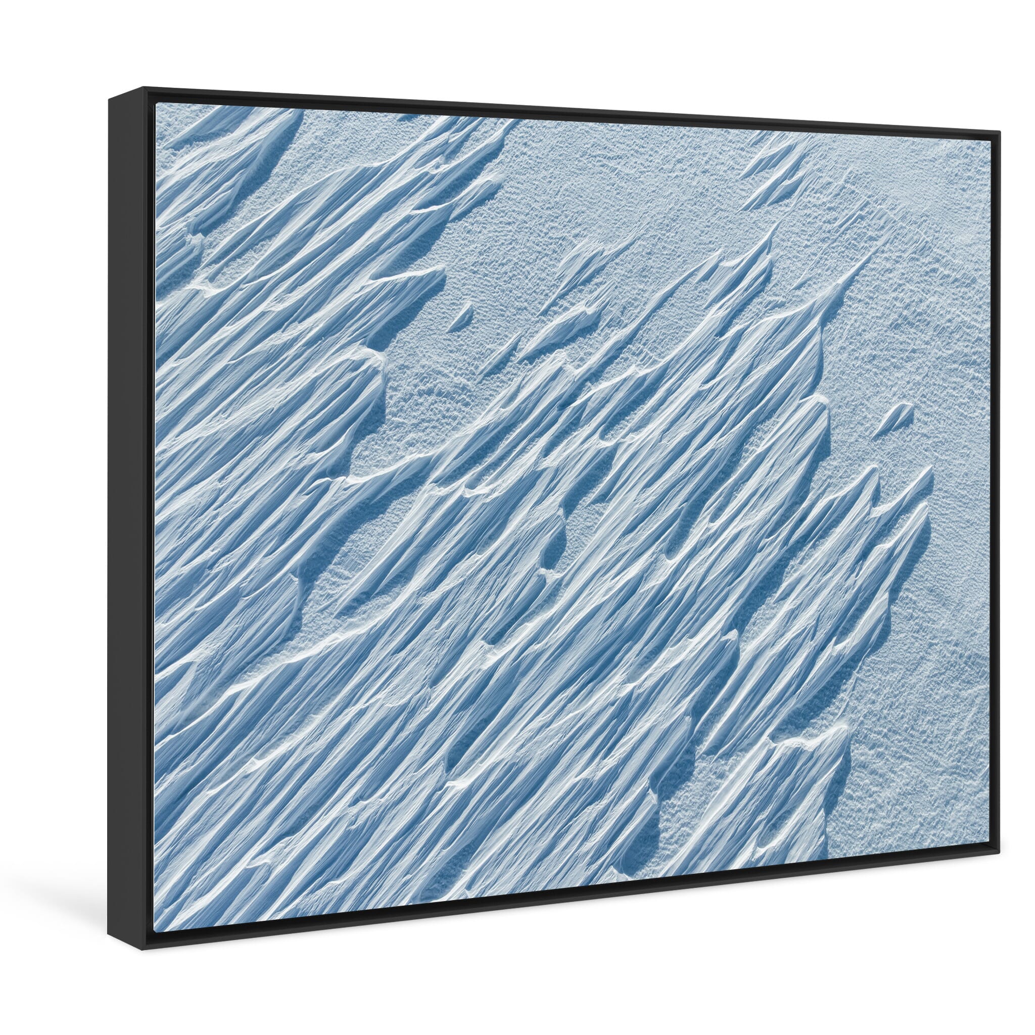 Framed photo print of nature’s textures formed by wind and snow
