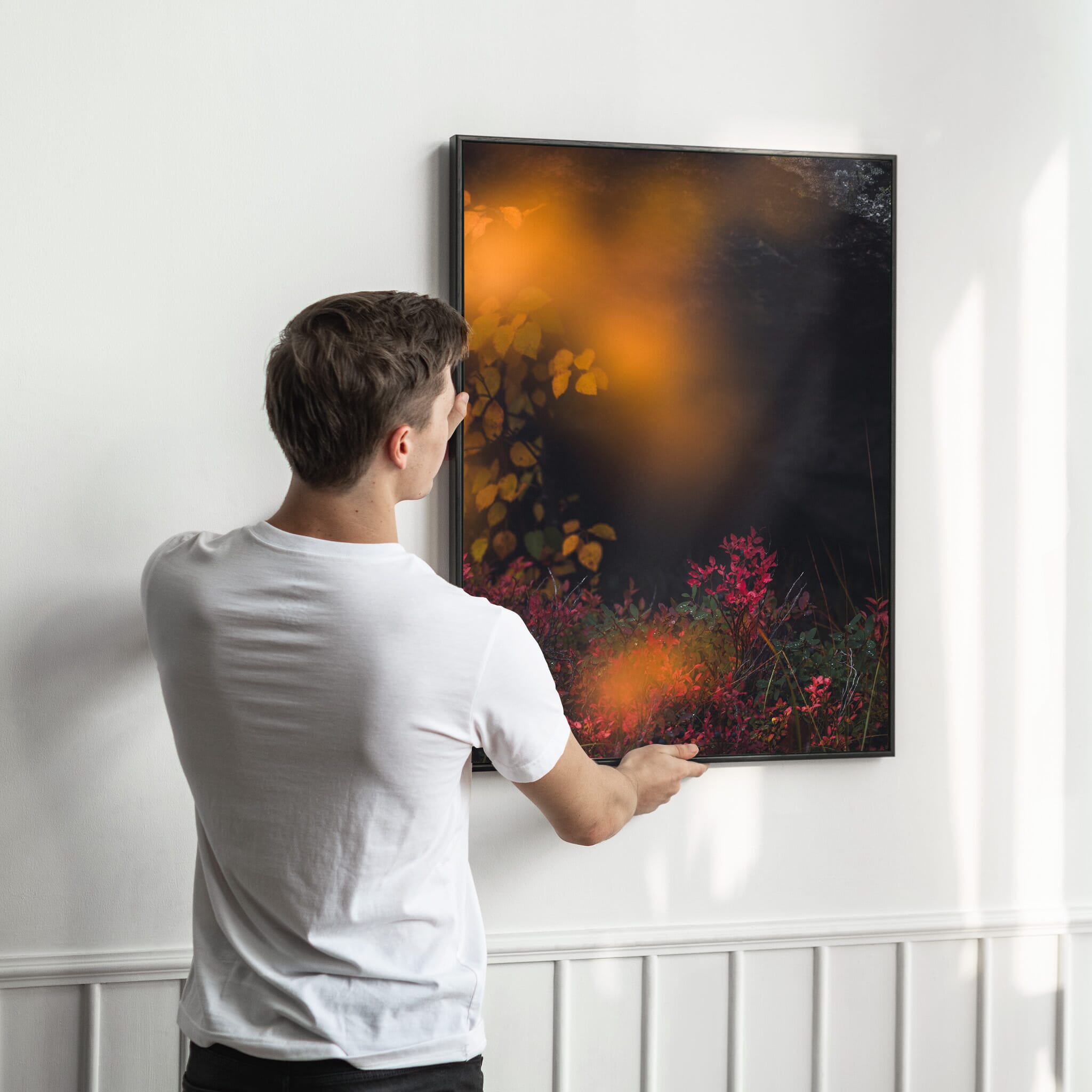 Interior design featuring photography prints by Jan Erik Waider