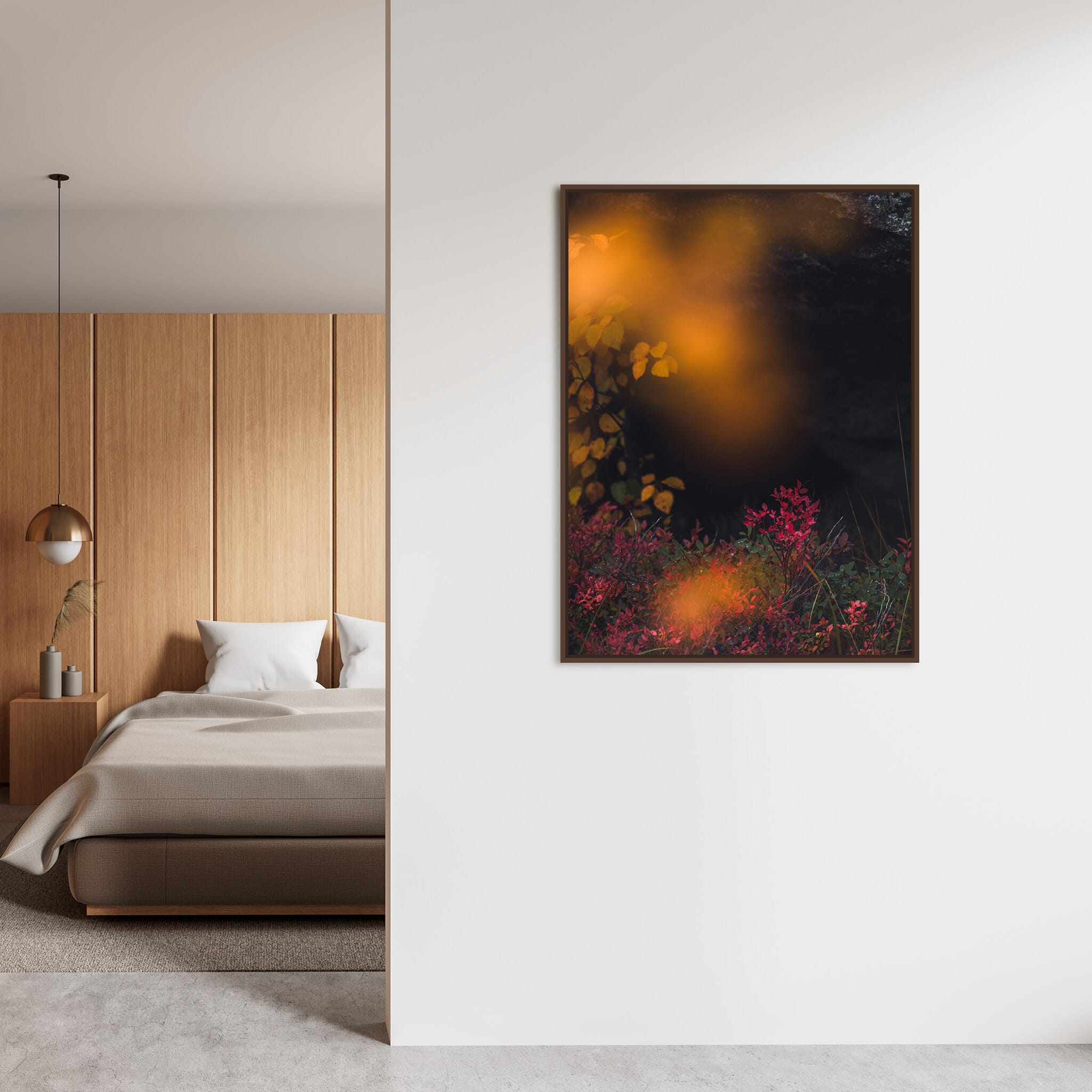Modern Interior design featuring photography prints by Jan Erik Waider