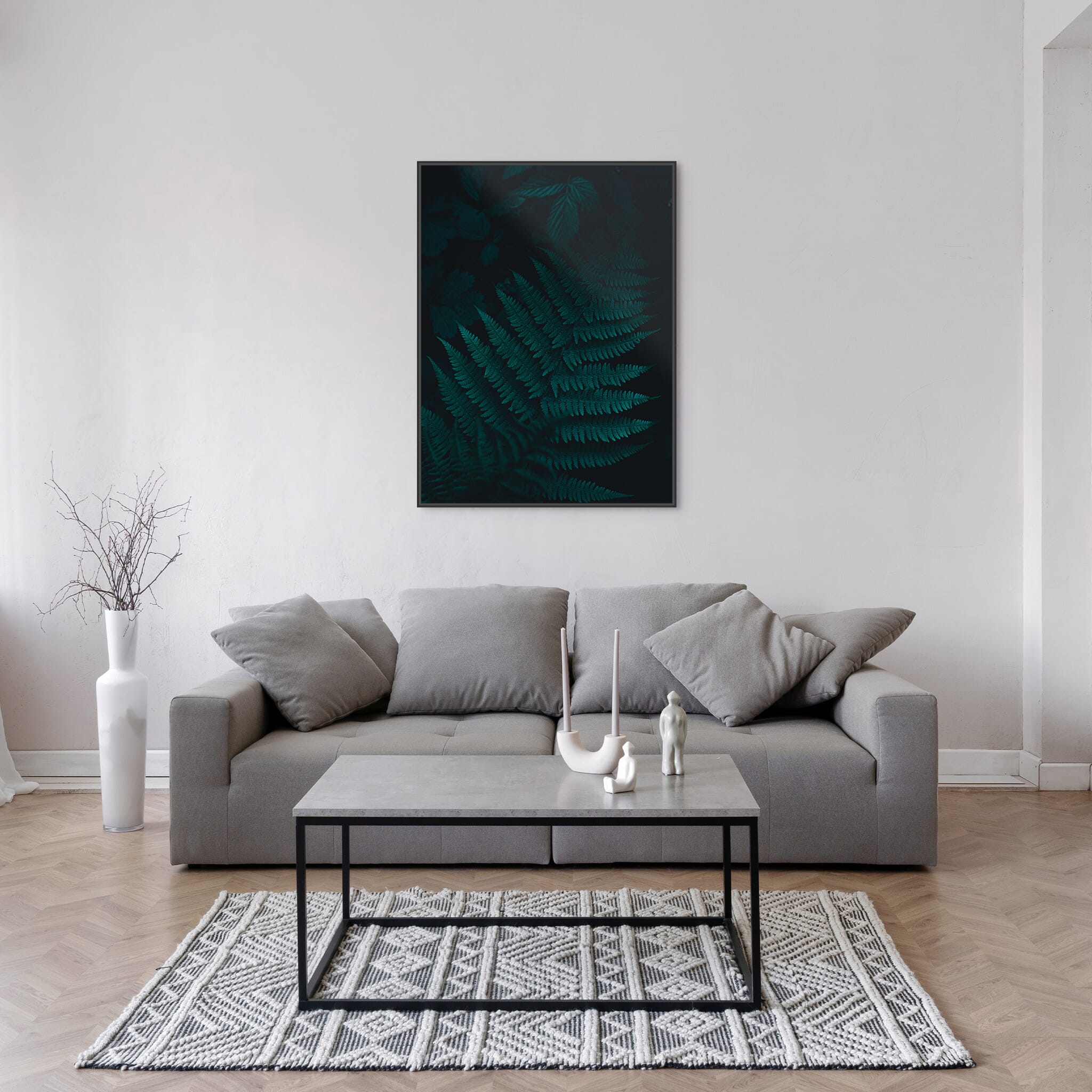 Modern room with framed landscape photography by Jan Erik Waider