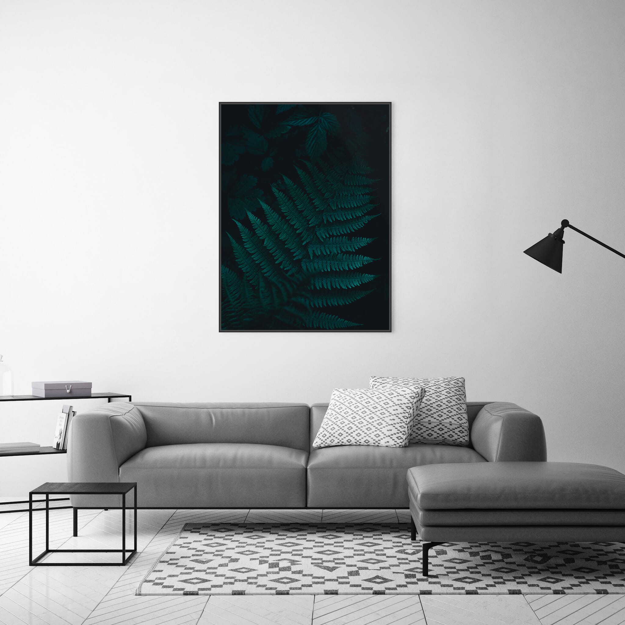 Modern Interior design featuring photography prints by Jan Erik Waider
