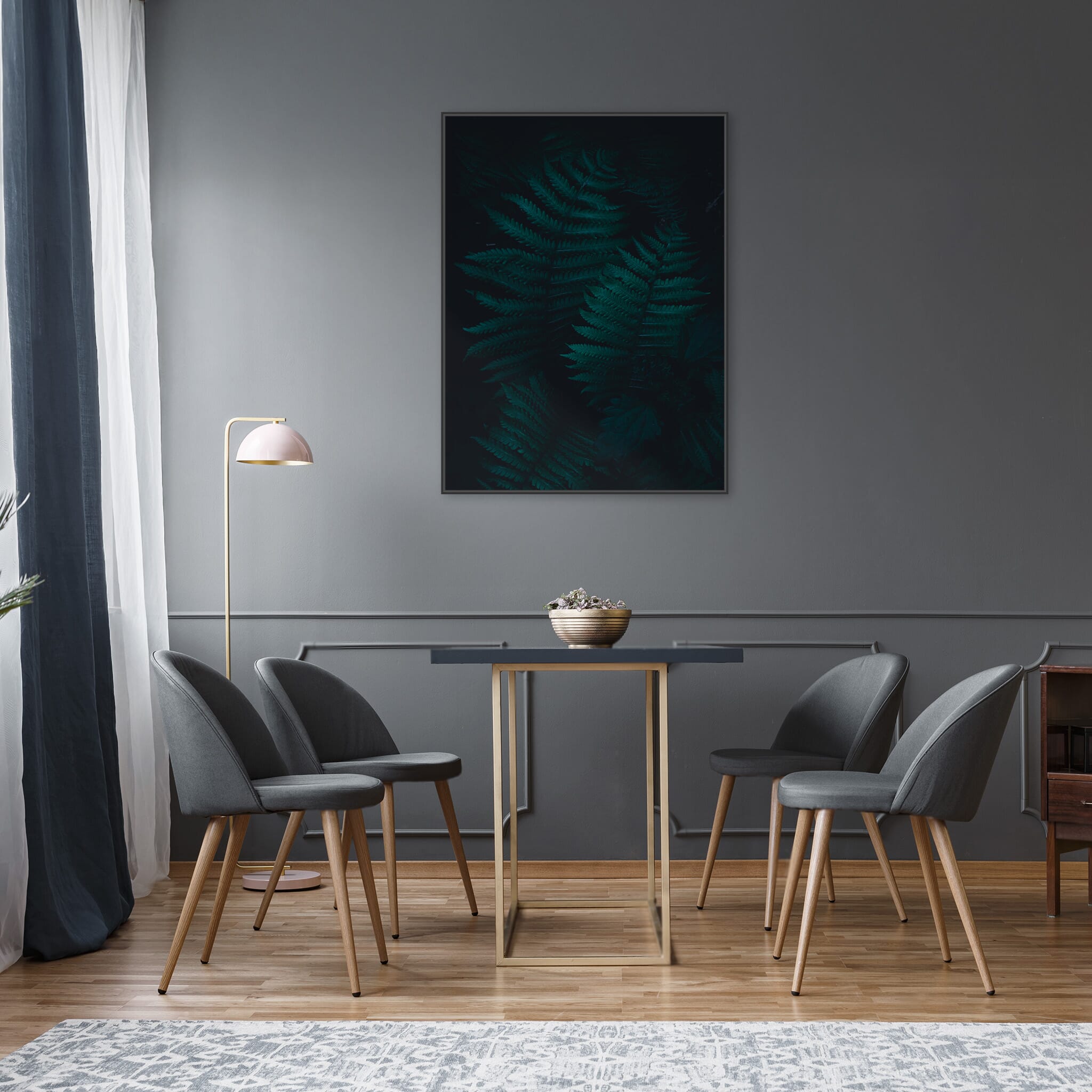 Modern room with framed landscape photography by Jan Erik Waider