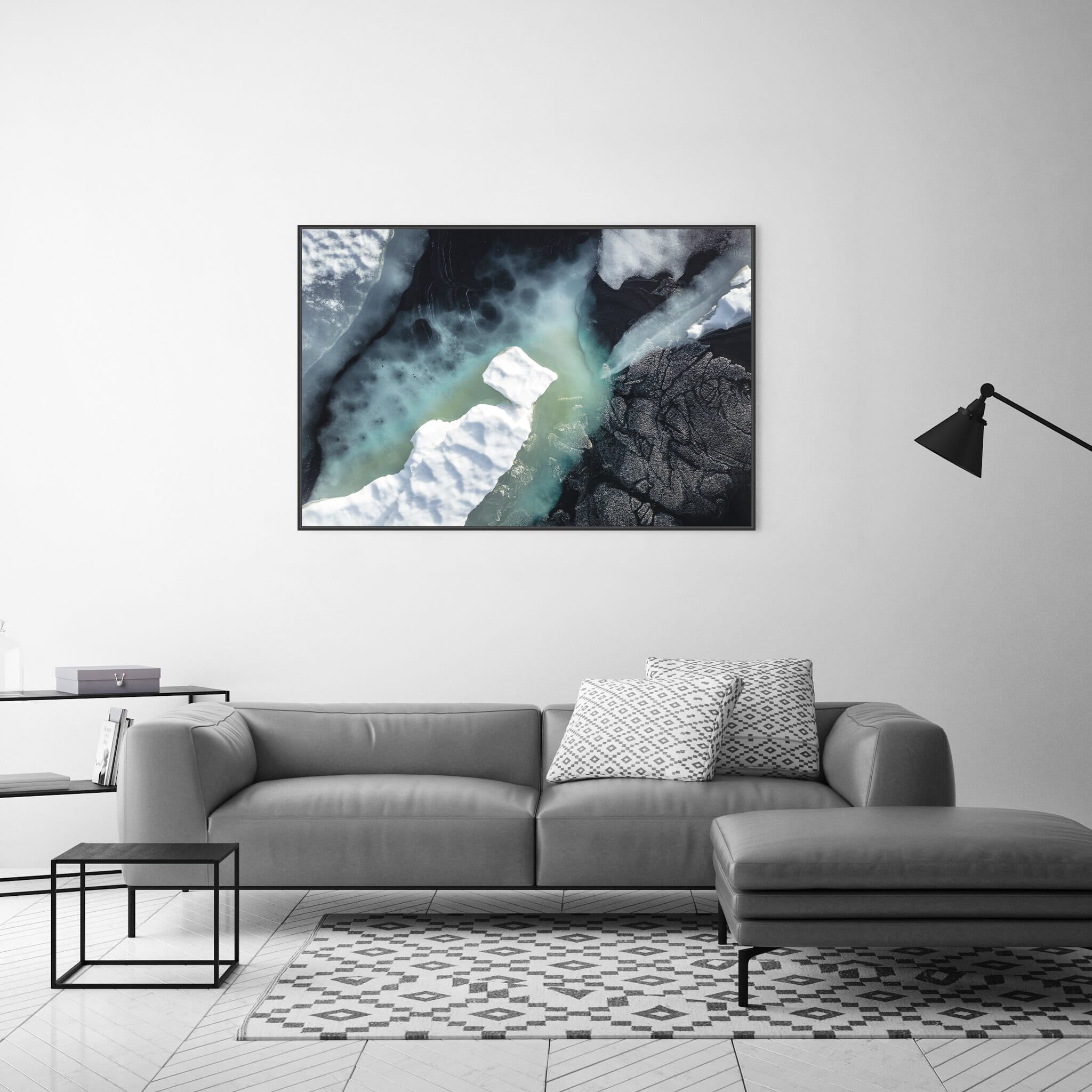 Interior design featuring photography prints by Jan Erik Waider