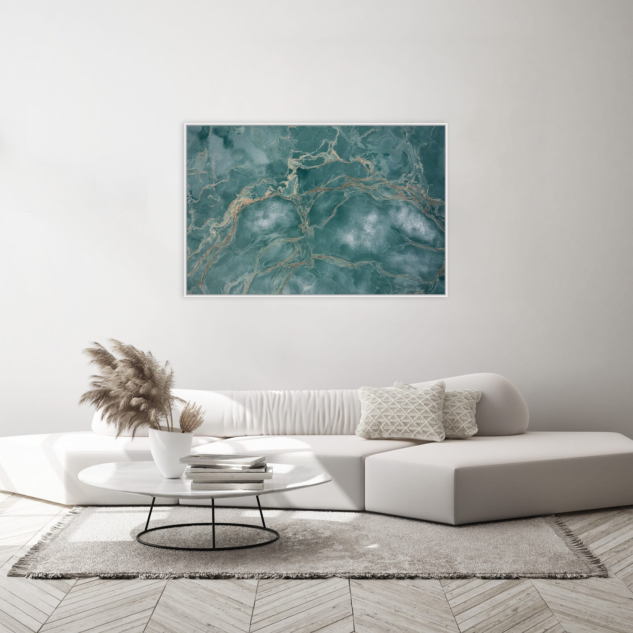 Modern room with framed landscape photography by Jan Erik Waider