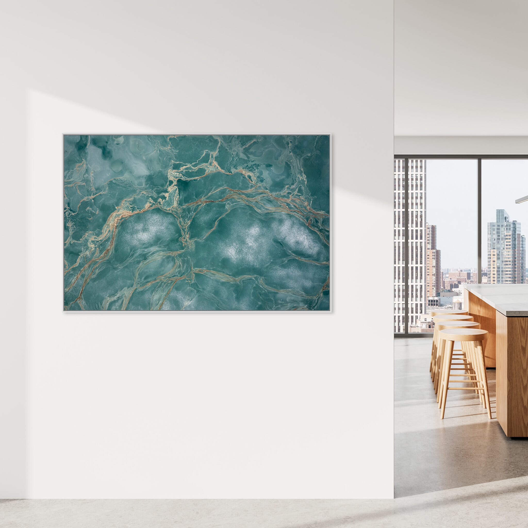 Modern Interior design featuring photography prints by Jan Erik Waider