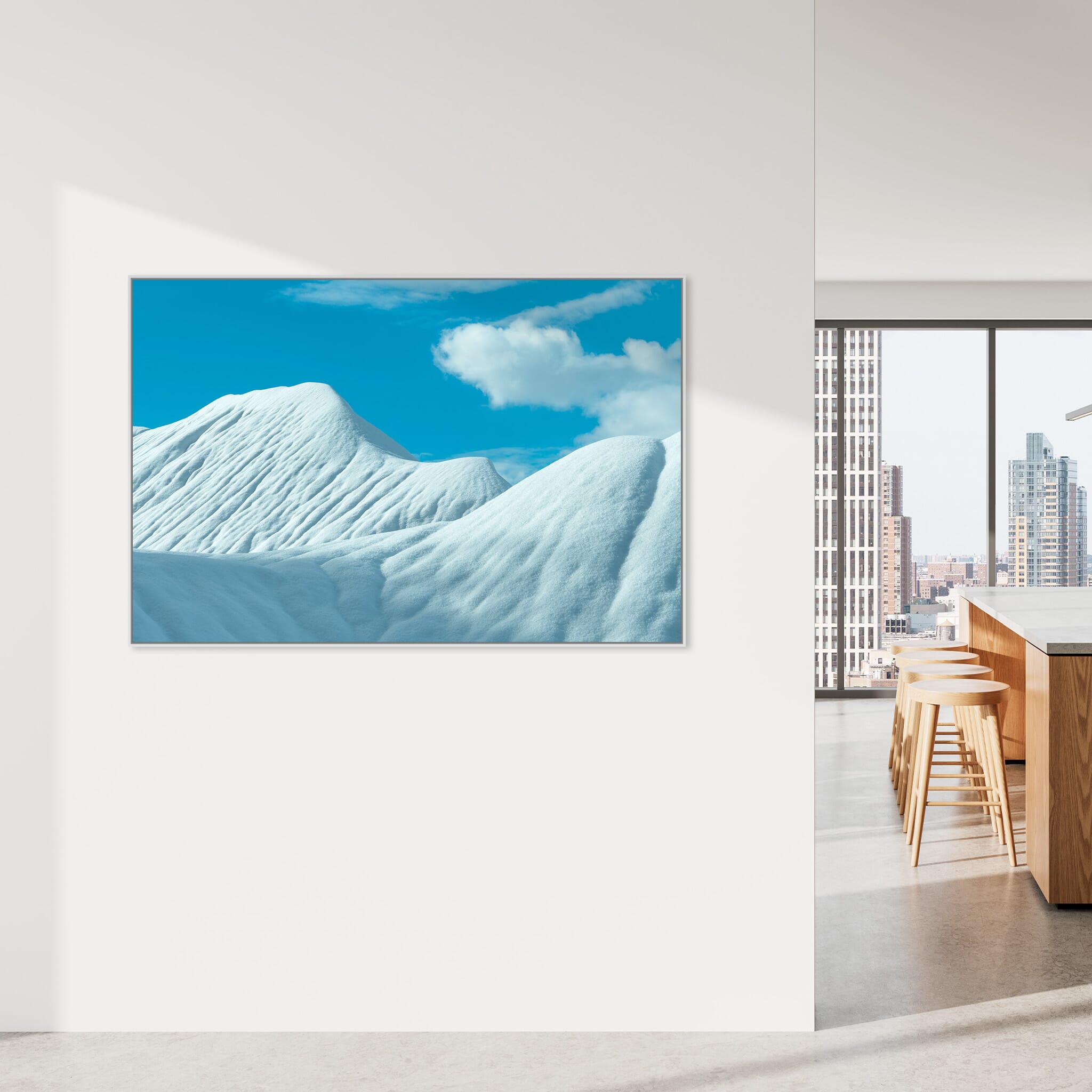 Interior design featuring photography prints by Jan Erik Waider