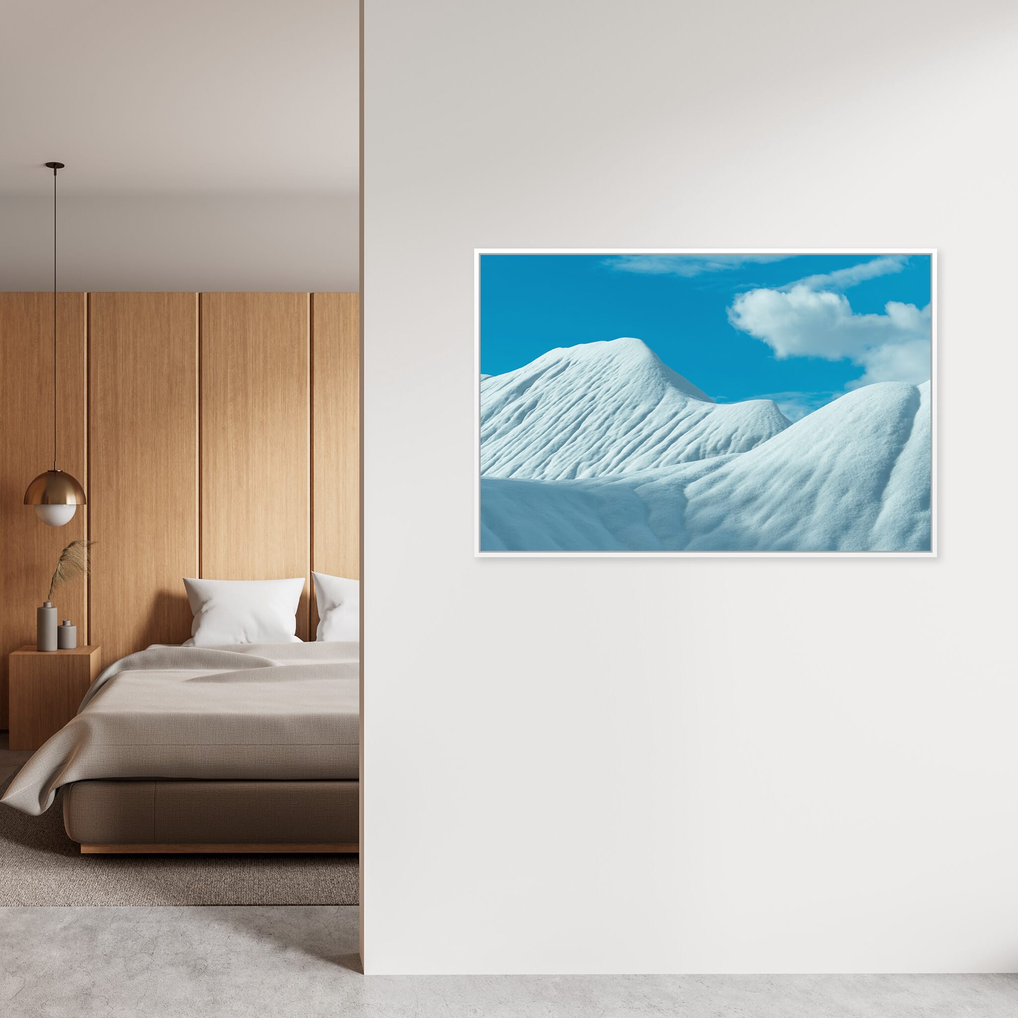 Modern Interior design featuring photography prints by Jan Erik Waider