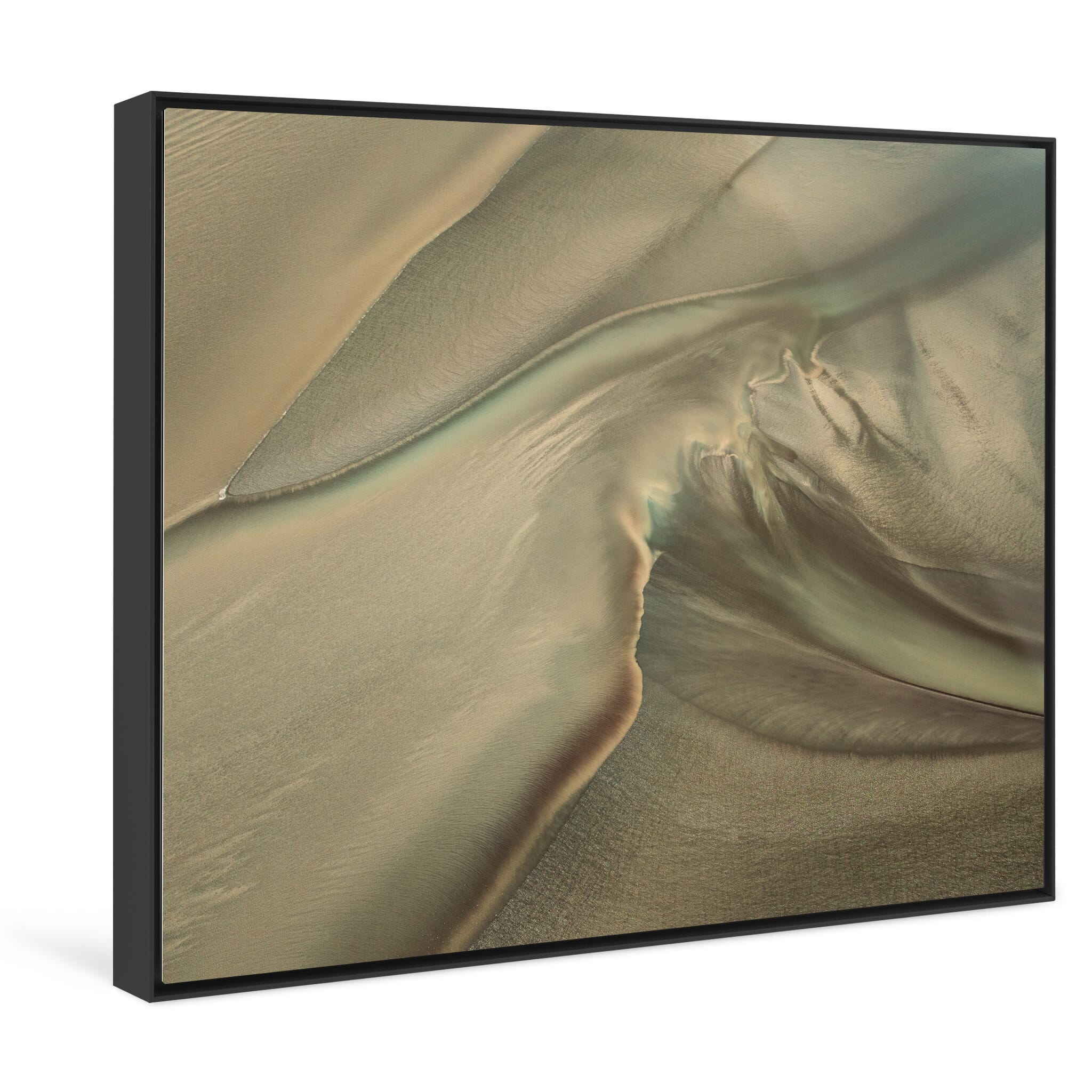 Framed photo print of natural textures shaped by tidal movement