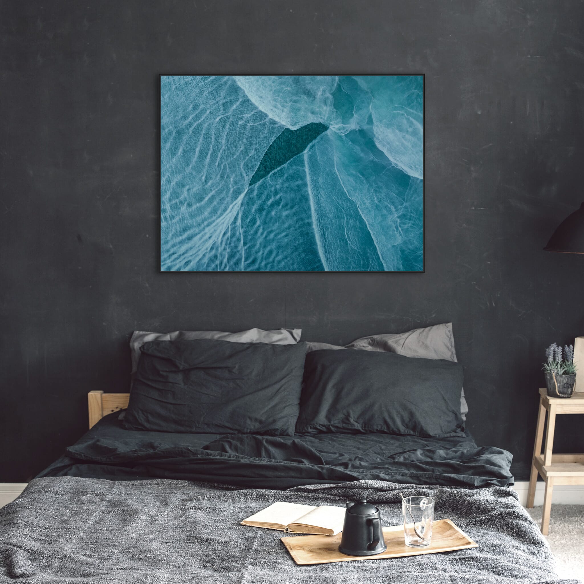 Modern Interior design featuring photography prints by Jan Erik Waider