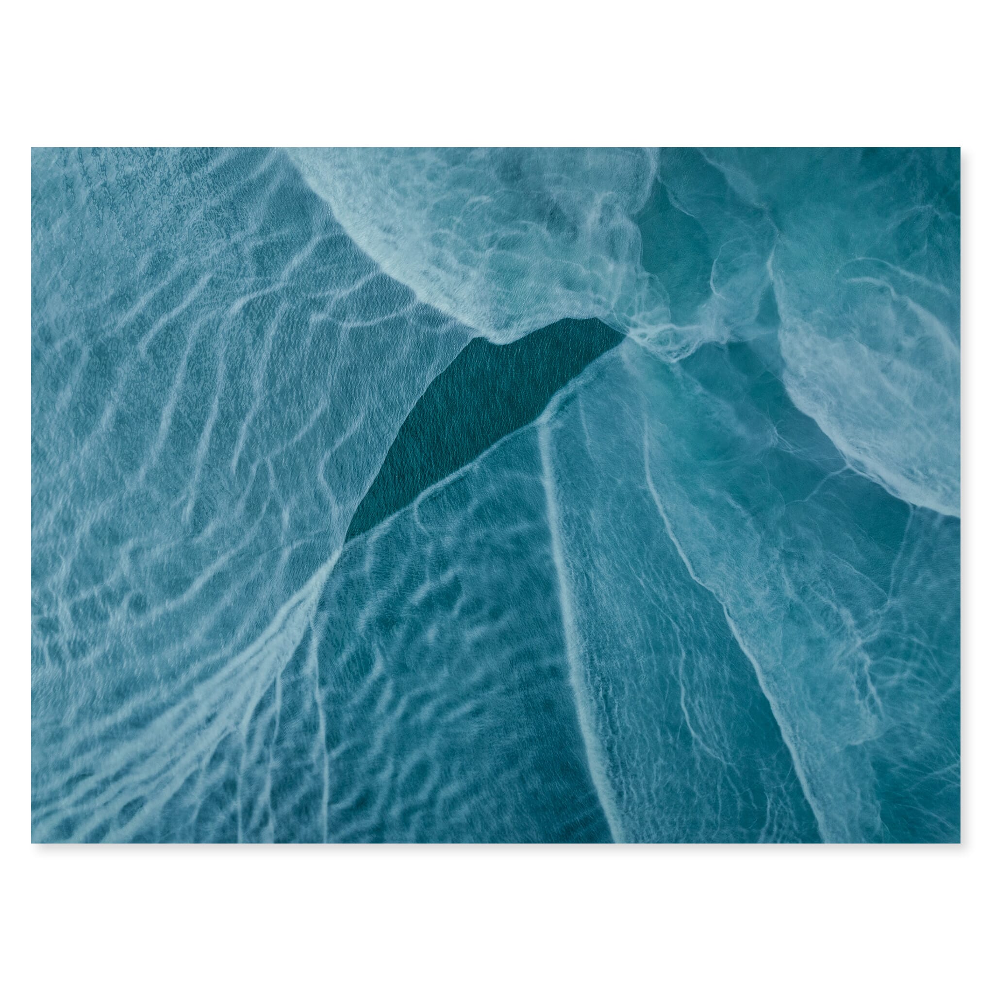Fine art print of Kachemak Bay’s turquoise and emerald waters shaped by glacial melt
