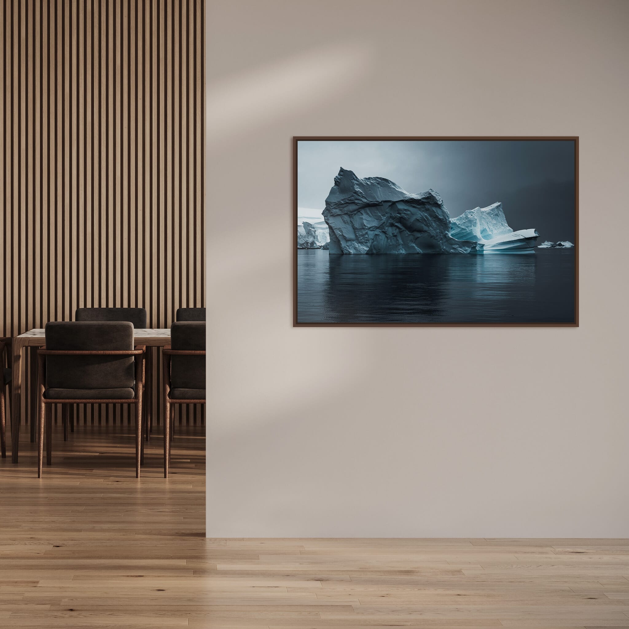Modern Interior design featuring photography prints by Jan Erik Waider