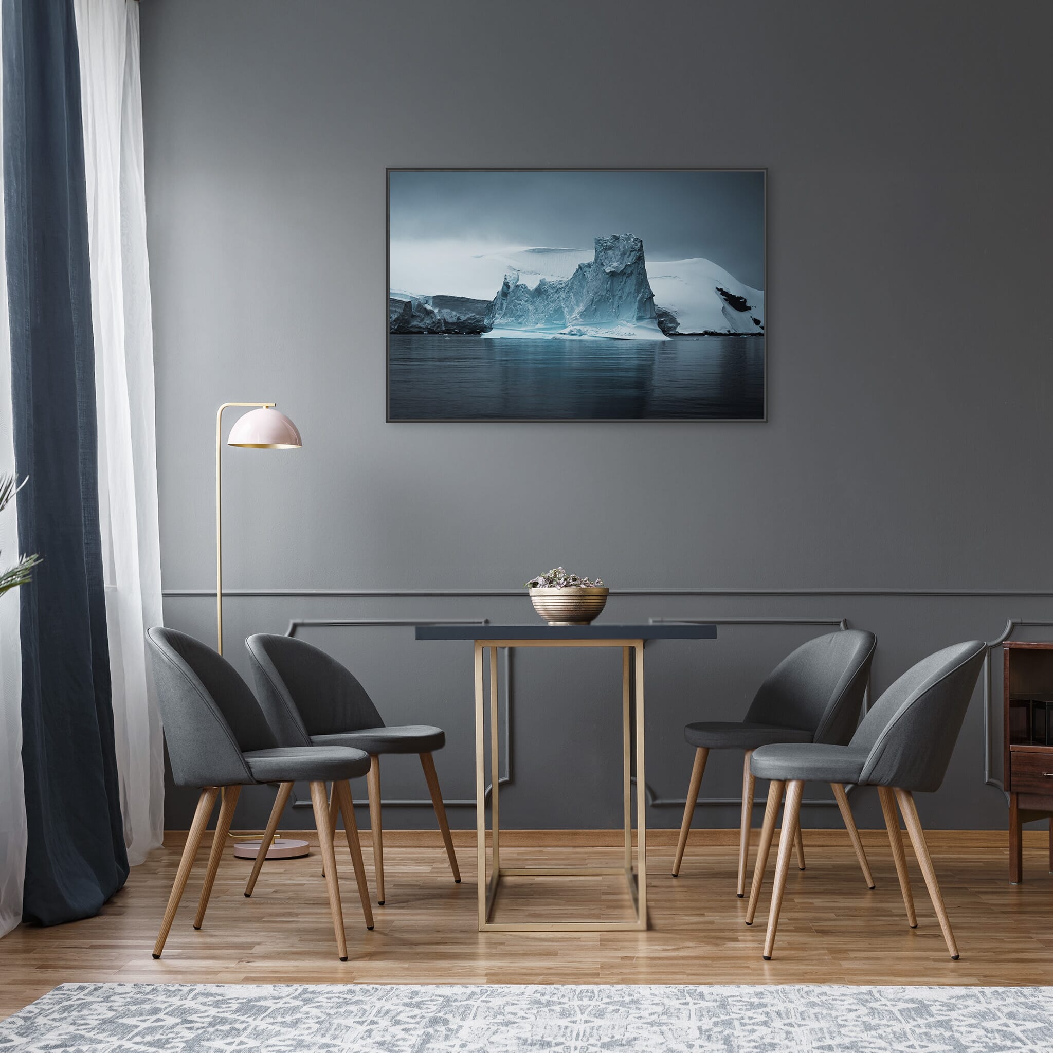 Interior design featuring photography prints by Jan Erik Waider