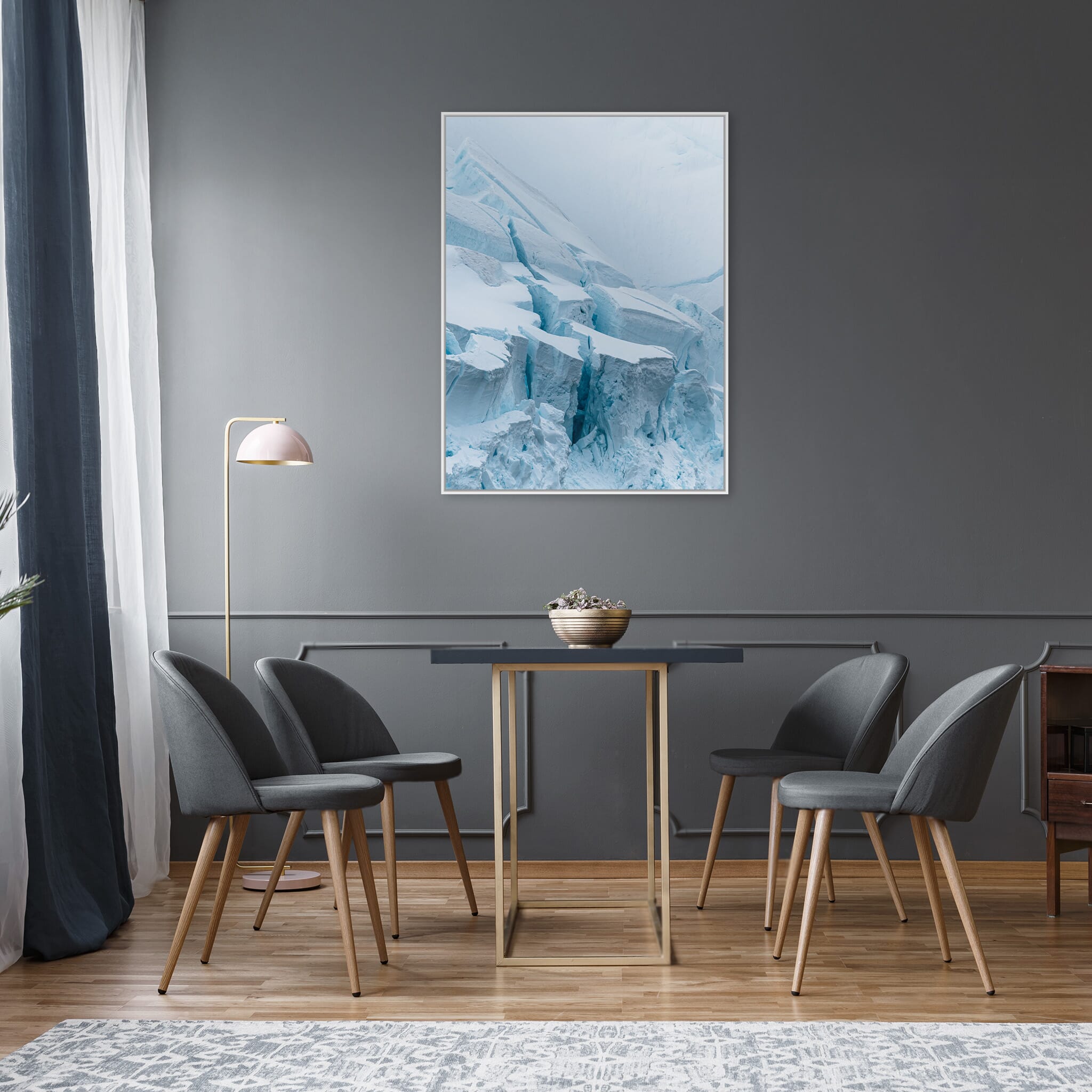 Interior design featuring photography prints by Jan Erik Waider