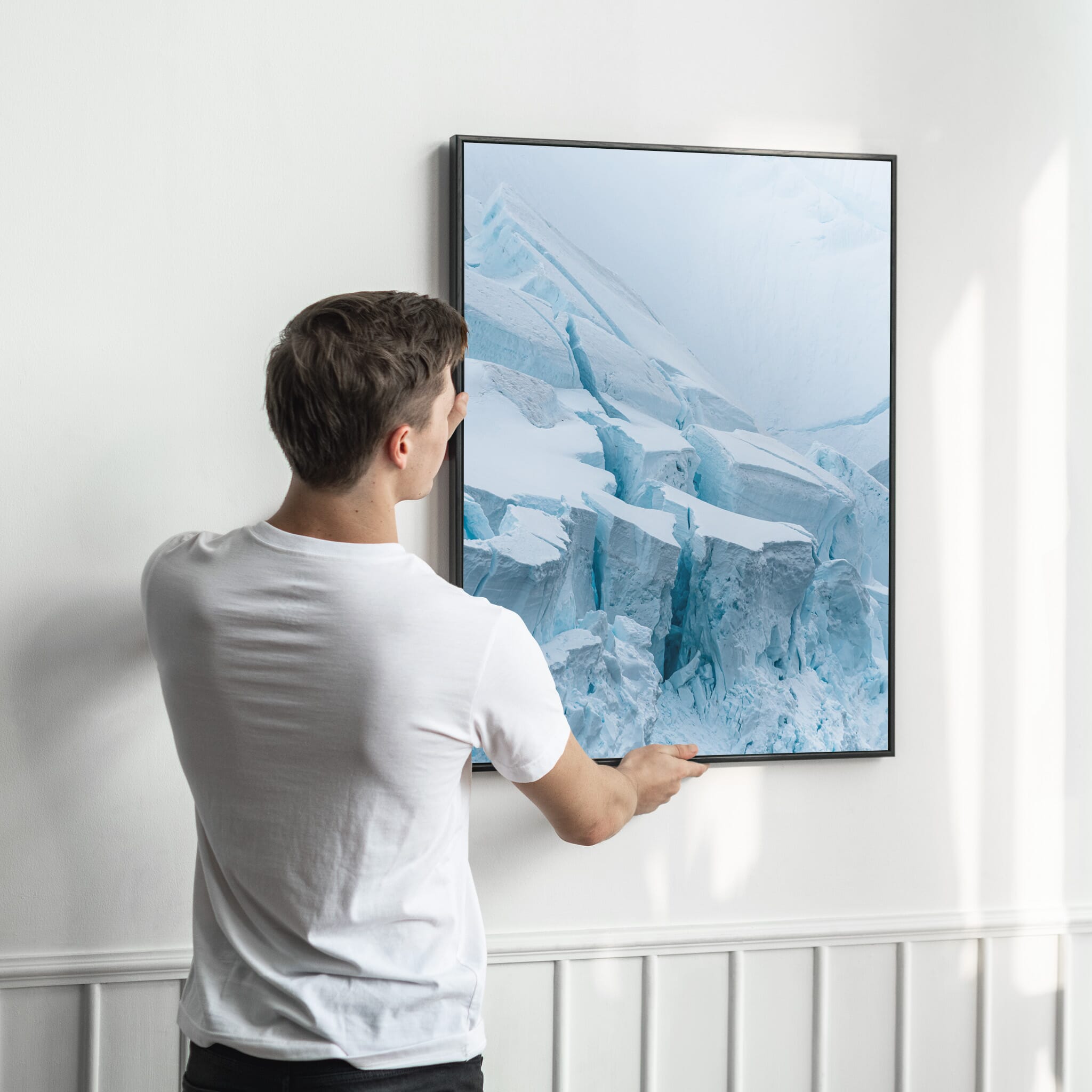 Modern Interior design featuring photography prints by Jan Erik Waider