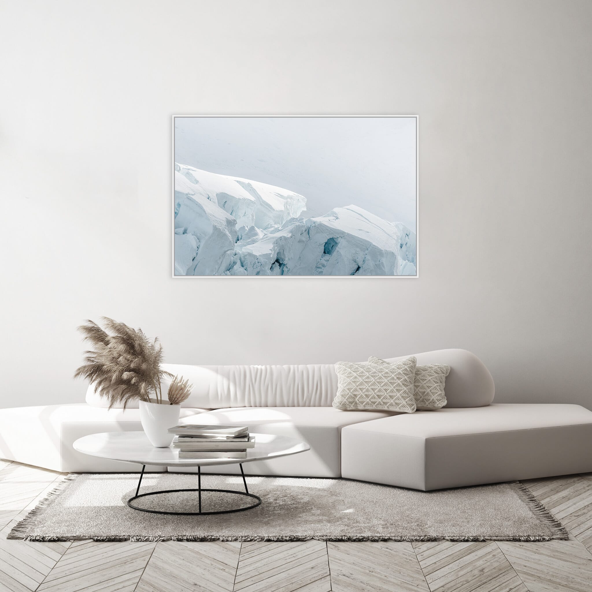 Modern room with framed landscape photography by Jan Erik Waider