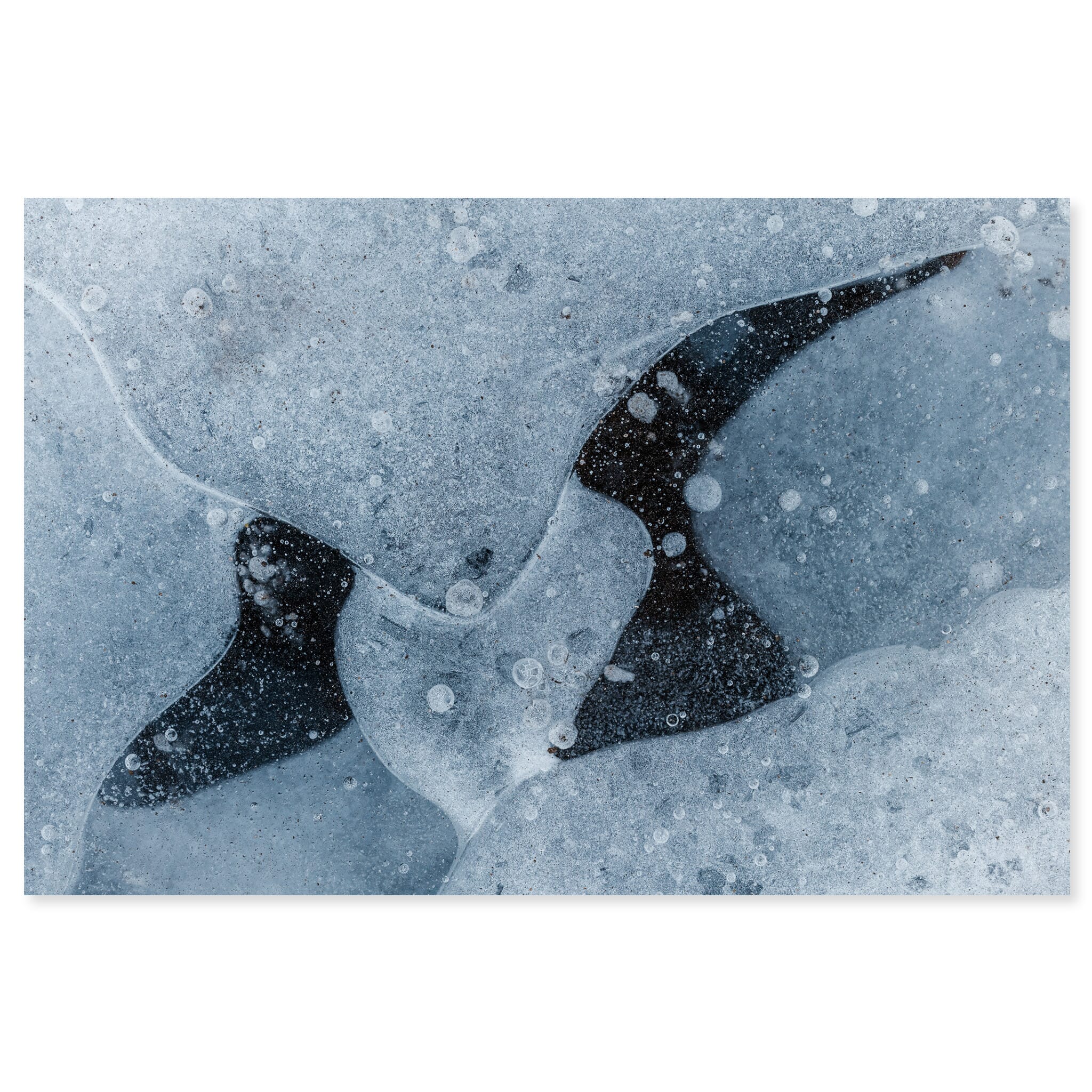 Fine art print of intricate ice patterns with subtle textures