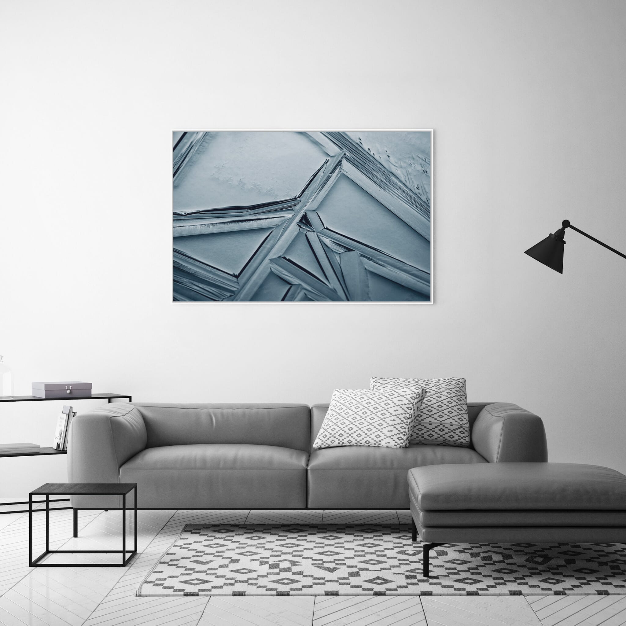Modern room with framed landscape photography by Jan Erik Waider