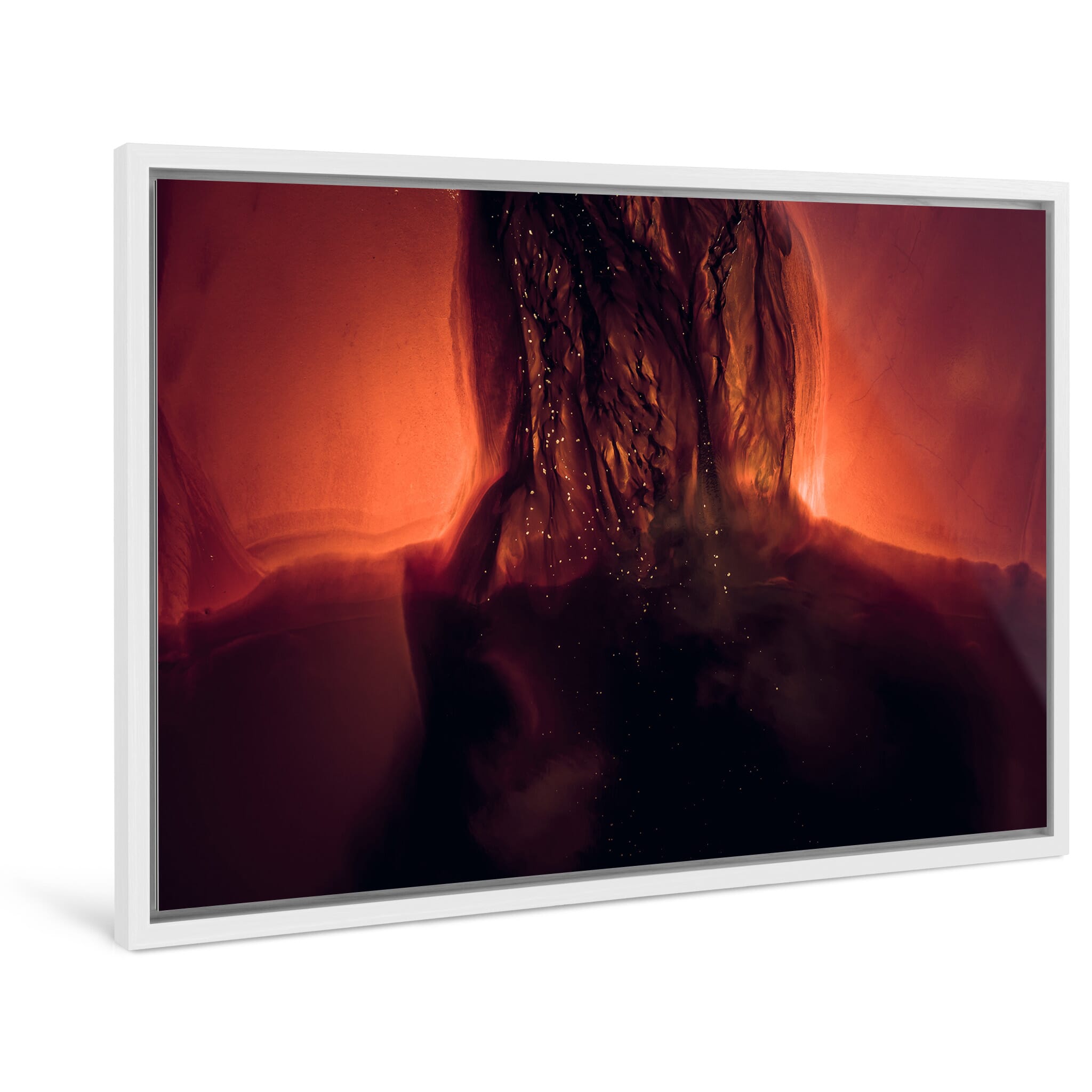 Framed photo print of futuristic scenery suggesting a breathable atmosphere